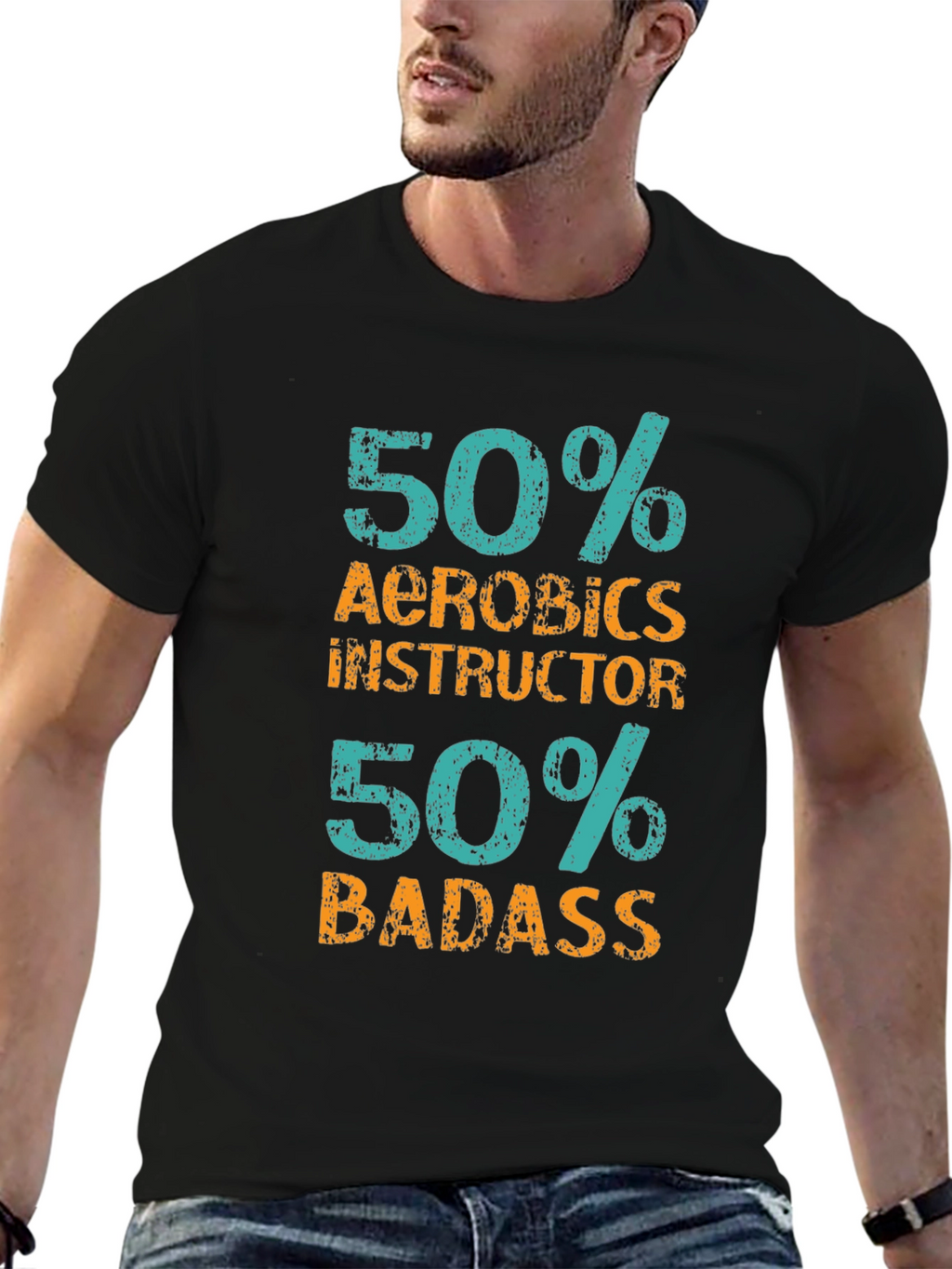 Aerobics Instructor Badass Graphic Tee