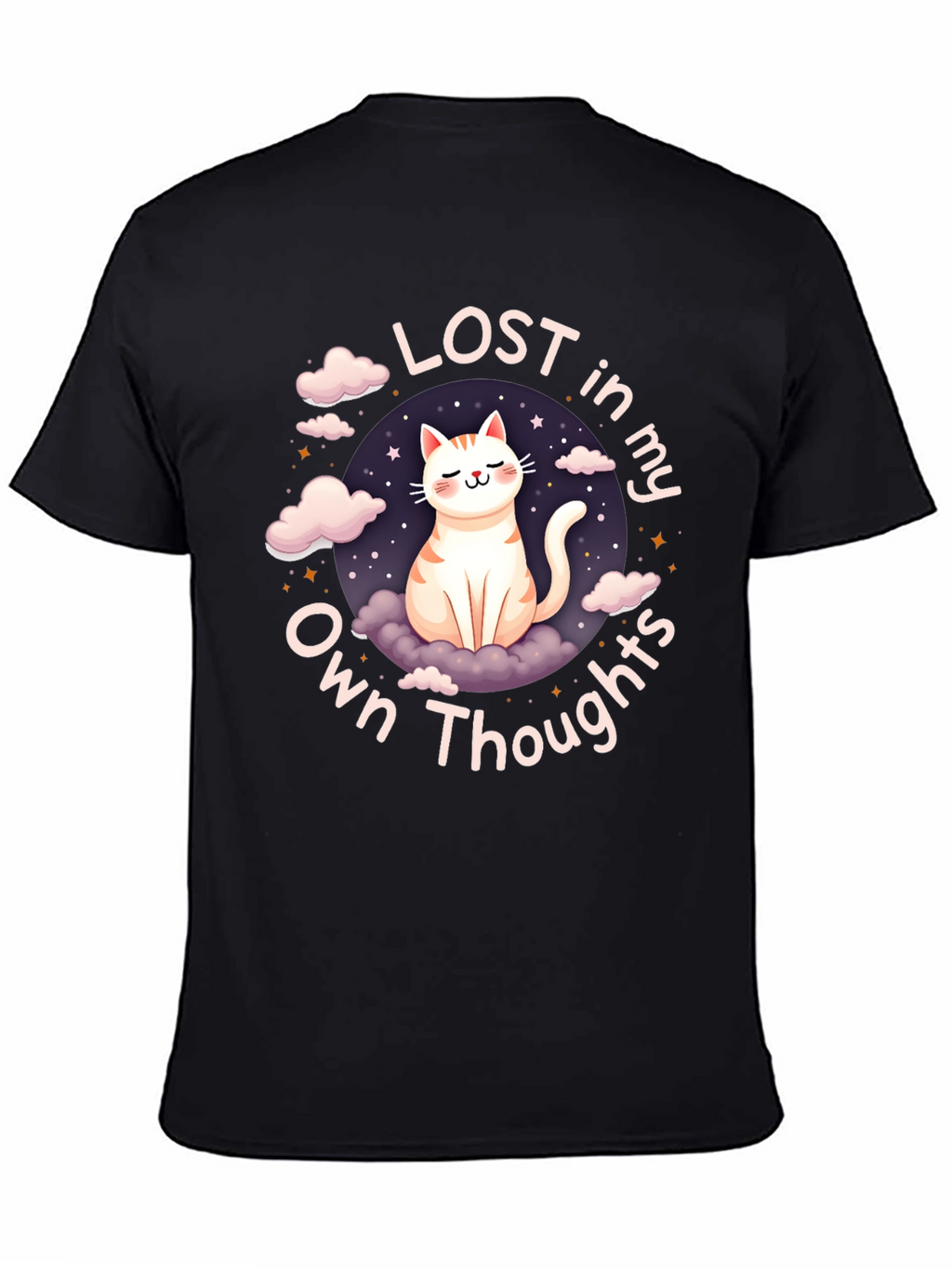 Lost in My Own Thoughts Cat Graphic T-Shirt