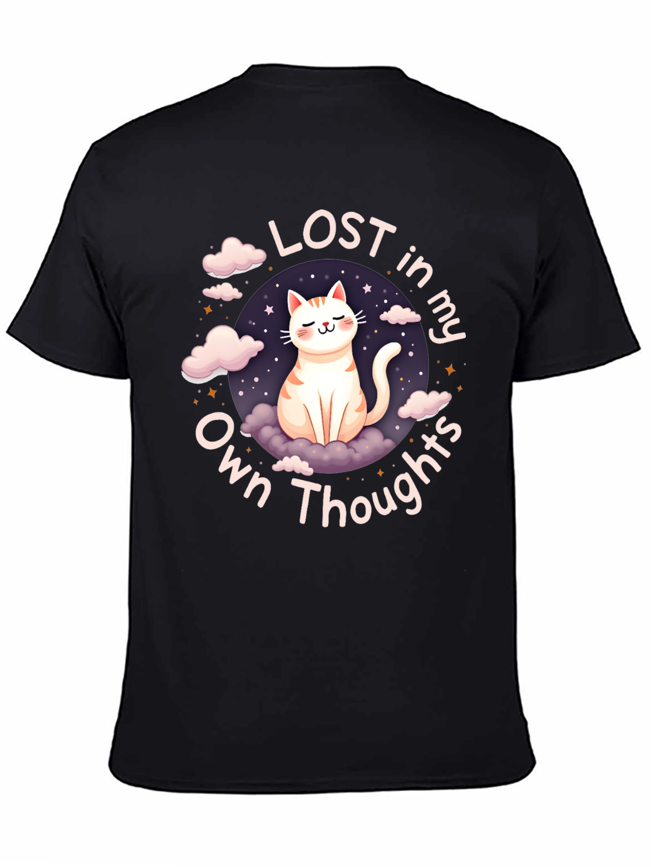 Lost in My Own Thoughts Cat Graphic T-Shirt