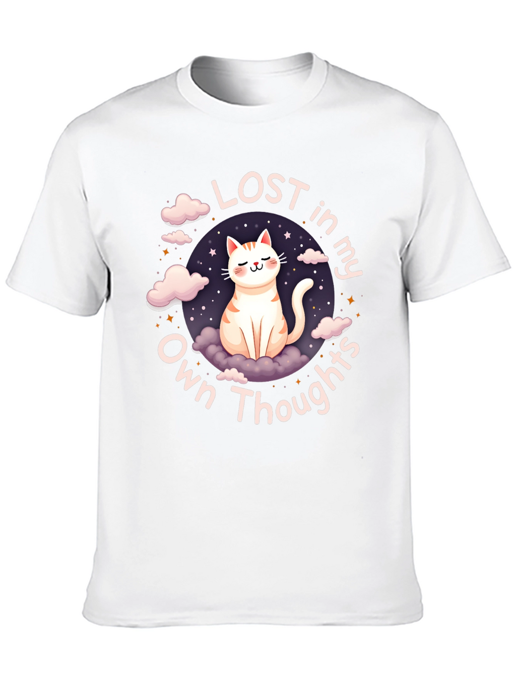 Lost in My Own Thoughts Cat Graphic T-Shirt