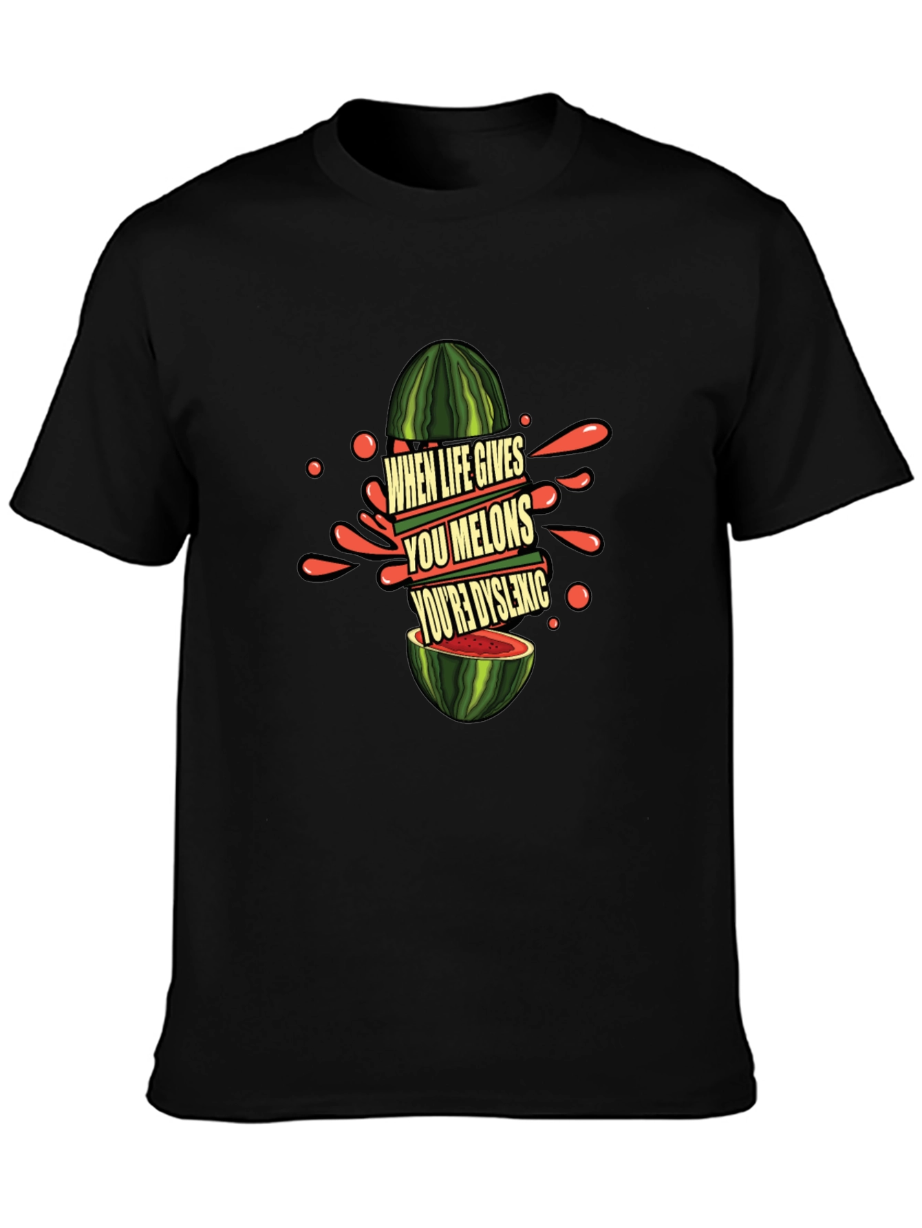Funny Dyslexic Watermelon Graphic Tee