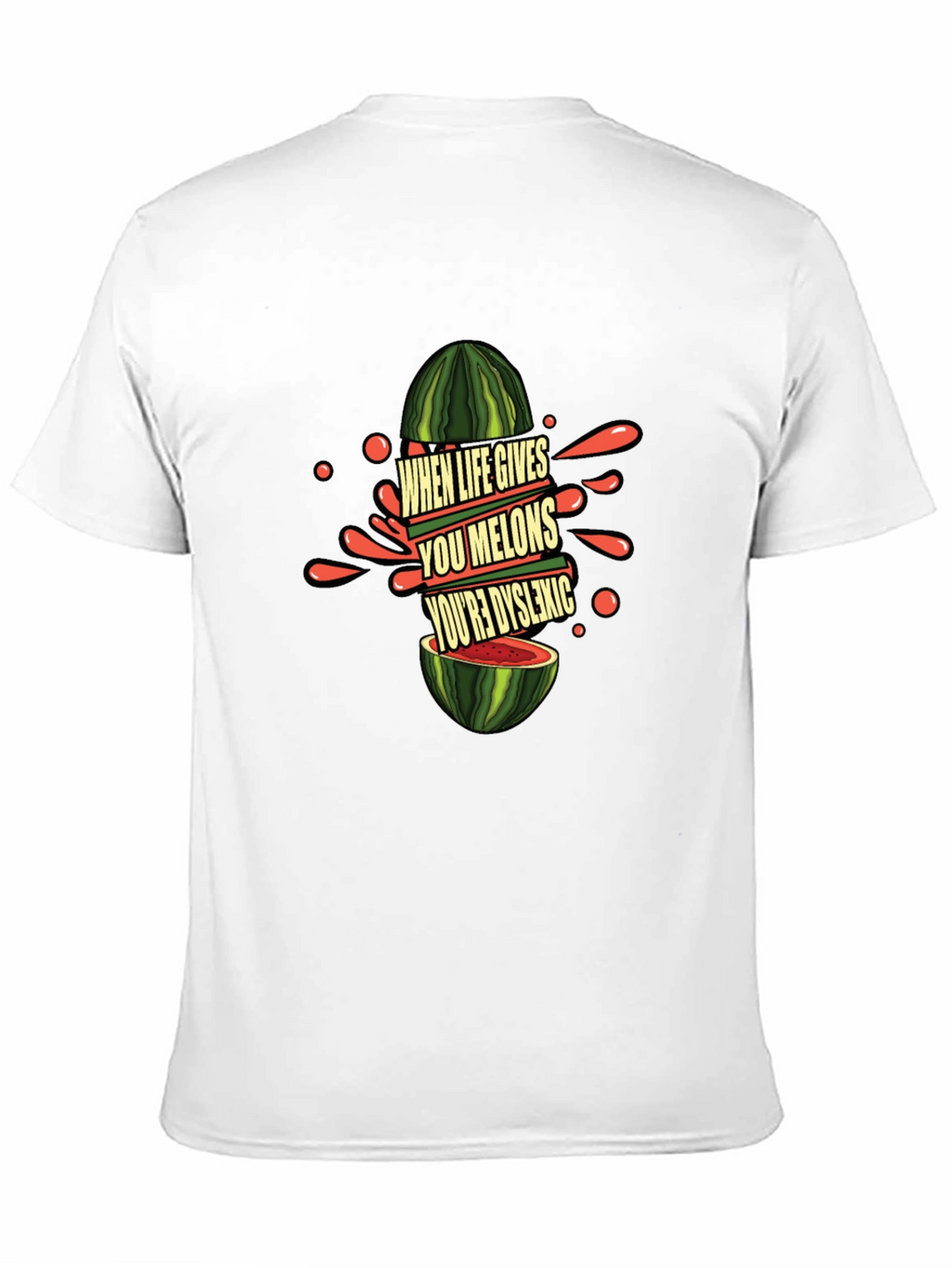 Funny Dyslexic Watermelon Graphic Tee