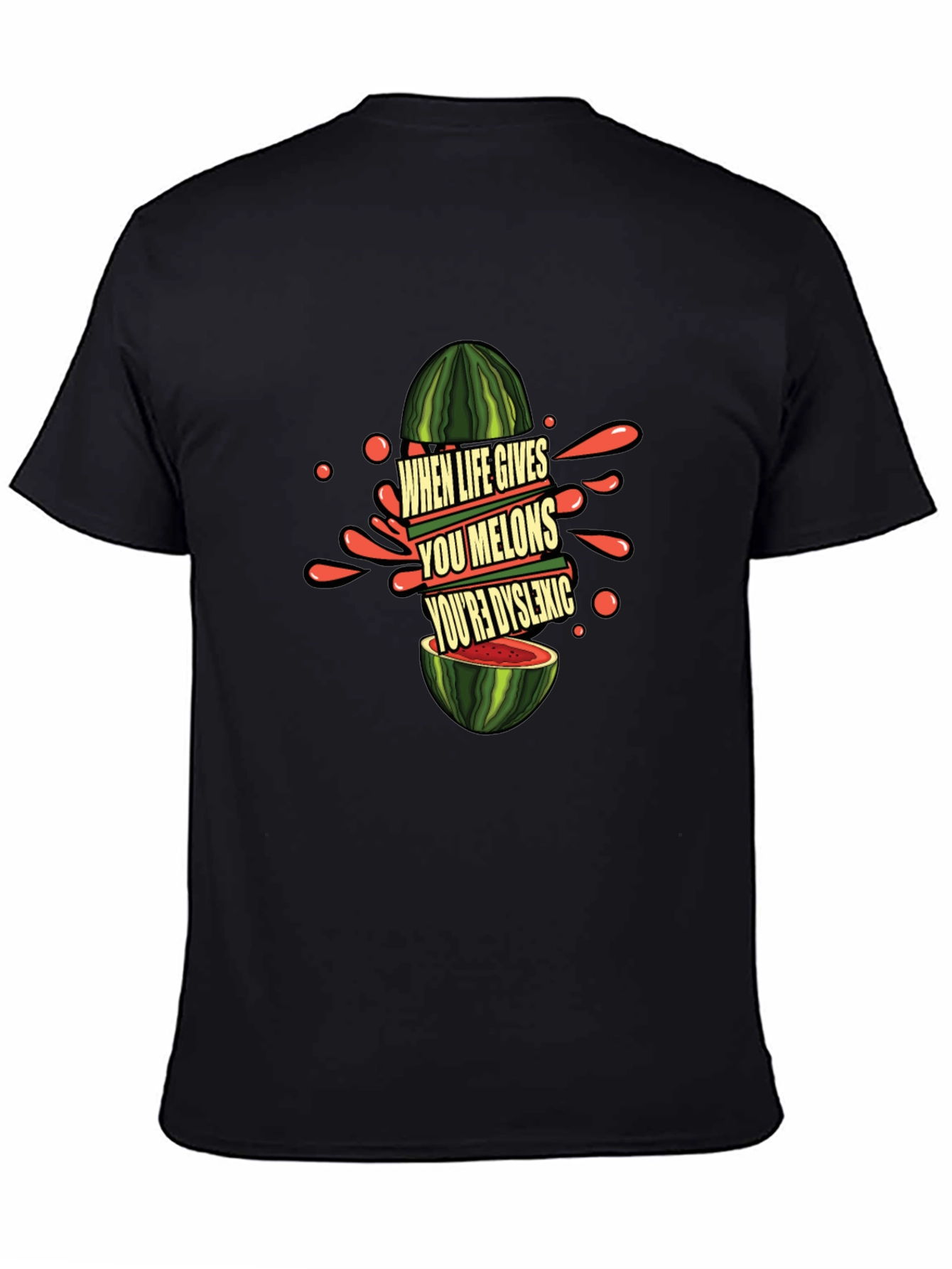 Funny Dyslexic Watermelon Graphic Tee