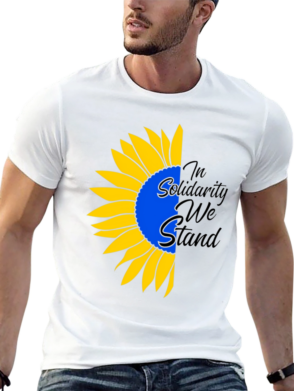 Ukraine Solidarity Sunflower Graphic Tee