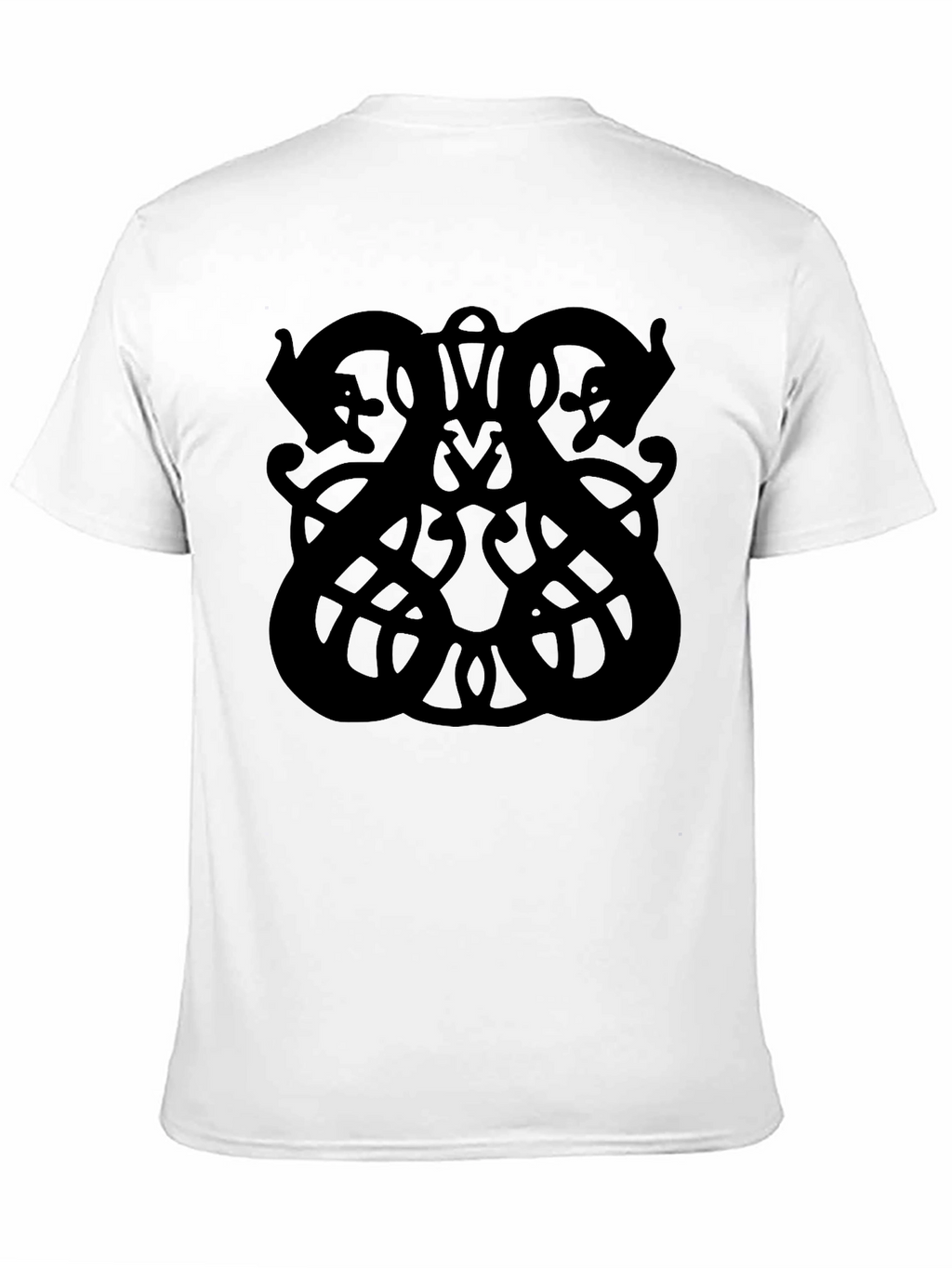 Norse Dragon Knot Black Graphic Tee