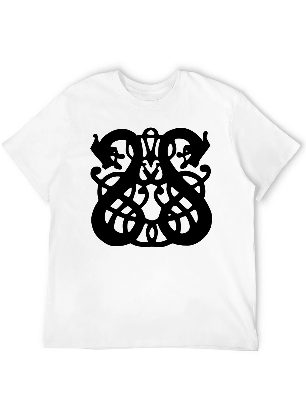Norse Dragon Knot Black Graphic Tee