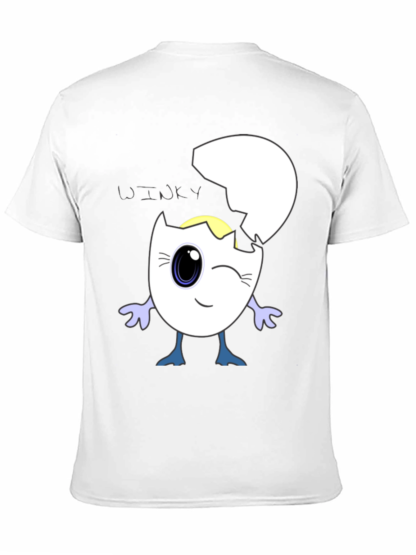 Winky Egg Graphic T-Shirt - Unique Cartoon Design