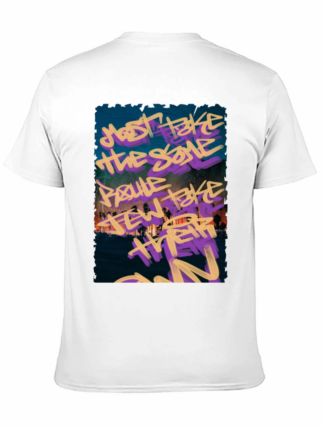 Graffiti Graphic Black Crew Neck T-Shirt