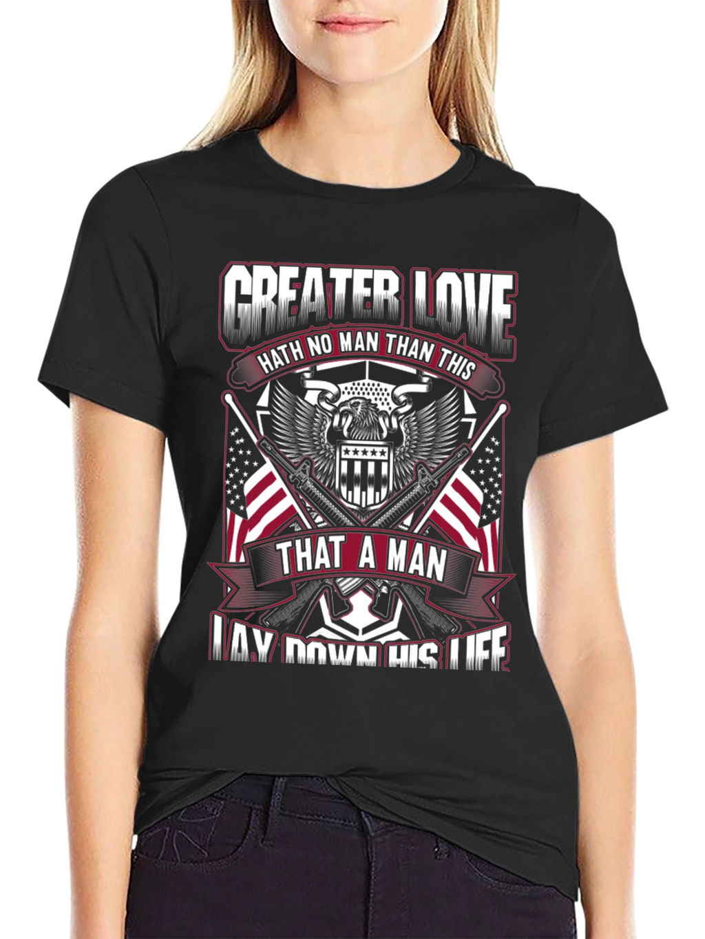 Greater Love Patriotic Graphic T-Shirt