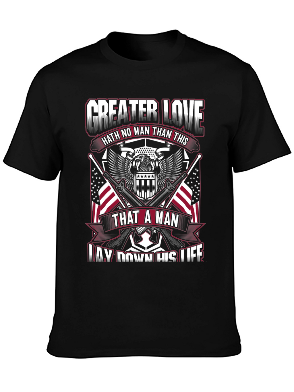Greater Love Patriotic Graphic T-Shirt