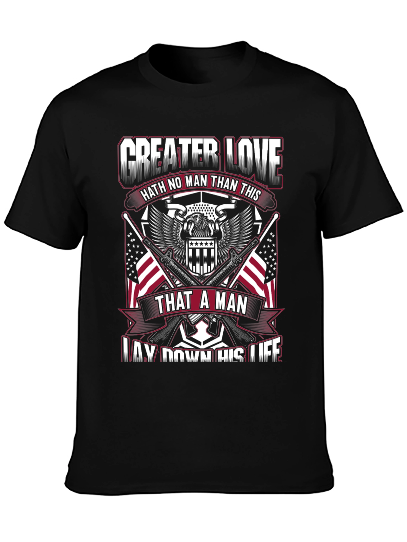 Greater Love Patriotic Graphic T-Shirt
