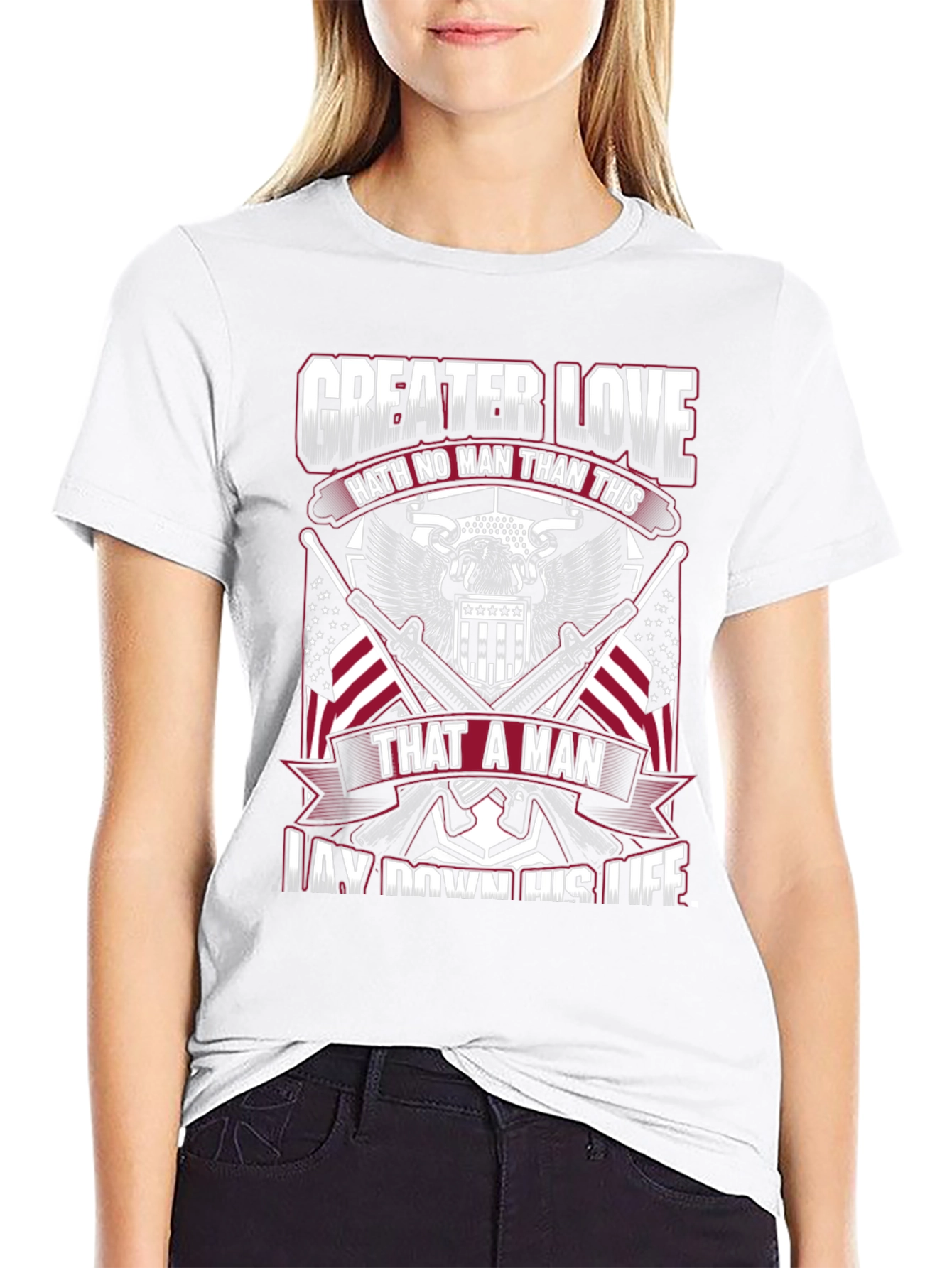 Greater Love Patriotic Graphic T-Shirt
