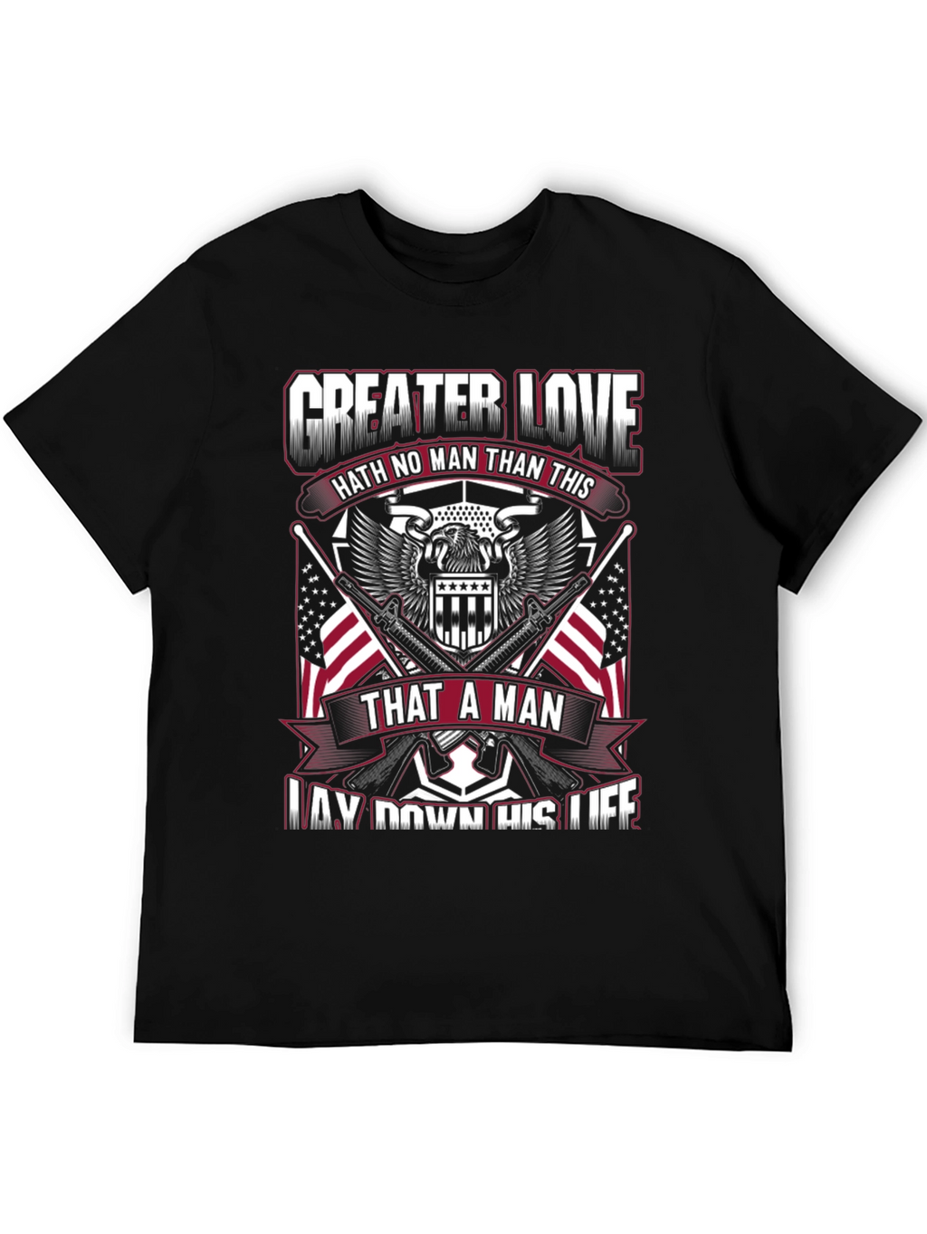 Greater Love Patriotic Graphic T-Shirt