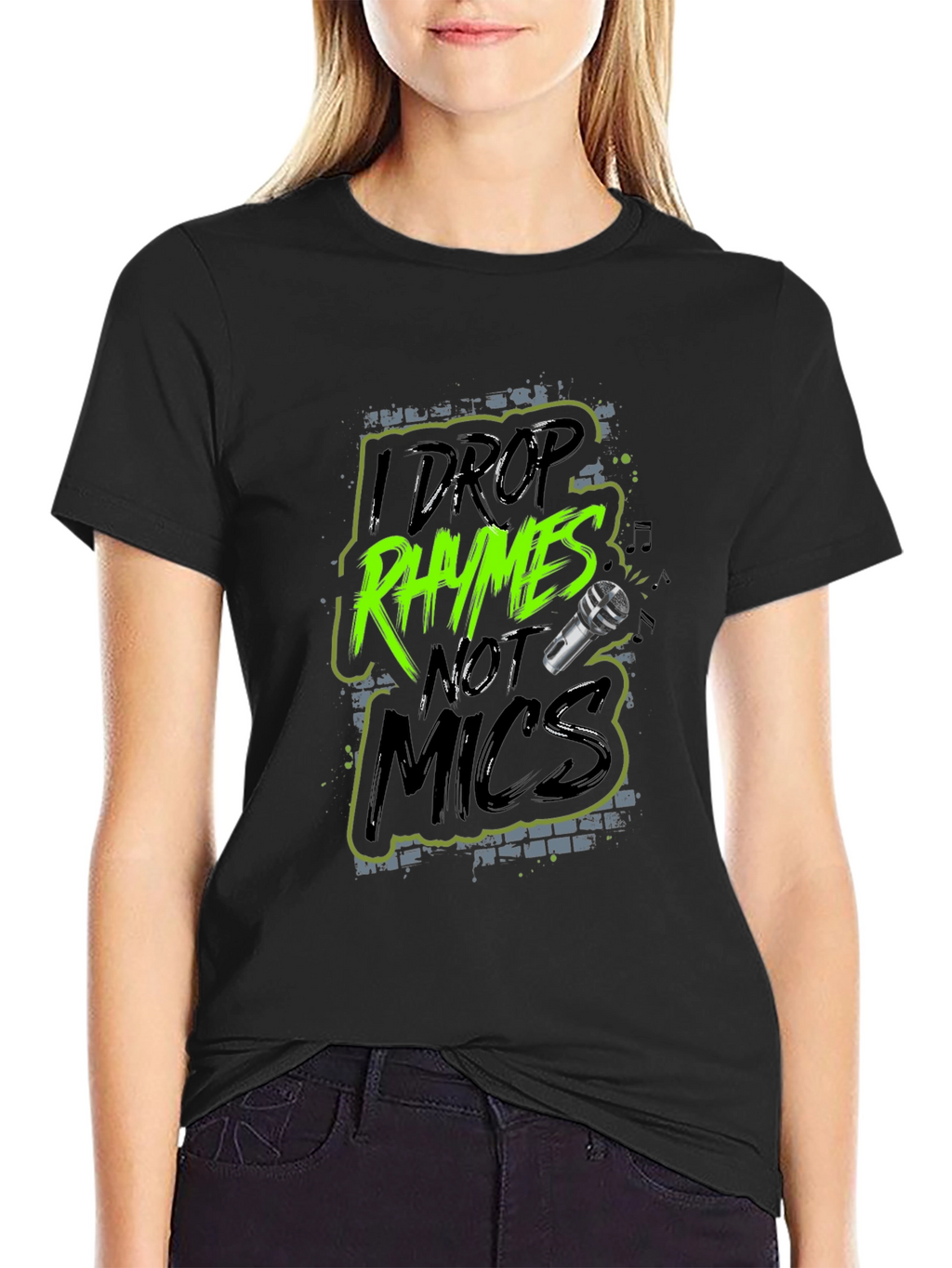 Rhymes Not Mics Graphic Tee - Cool Urban Style