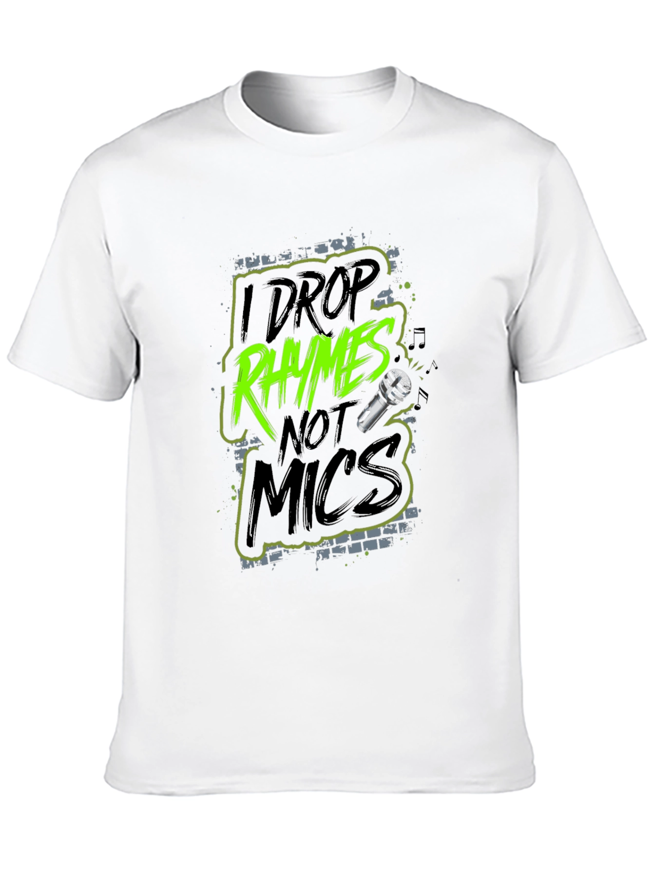 Rhymes Not Mics Graphic Tee - Cool Urban Style