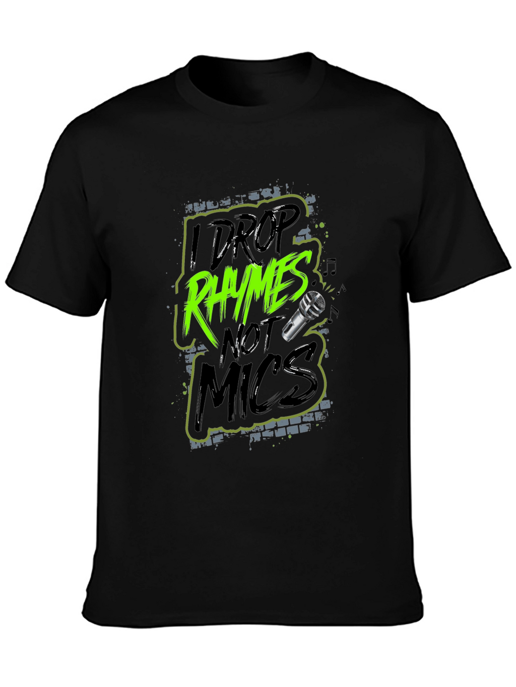 Rhymes Not Mics Graphic Tee - Cool Urban Style