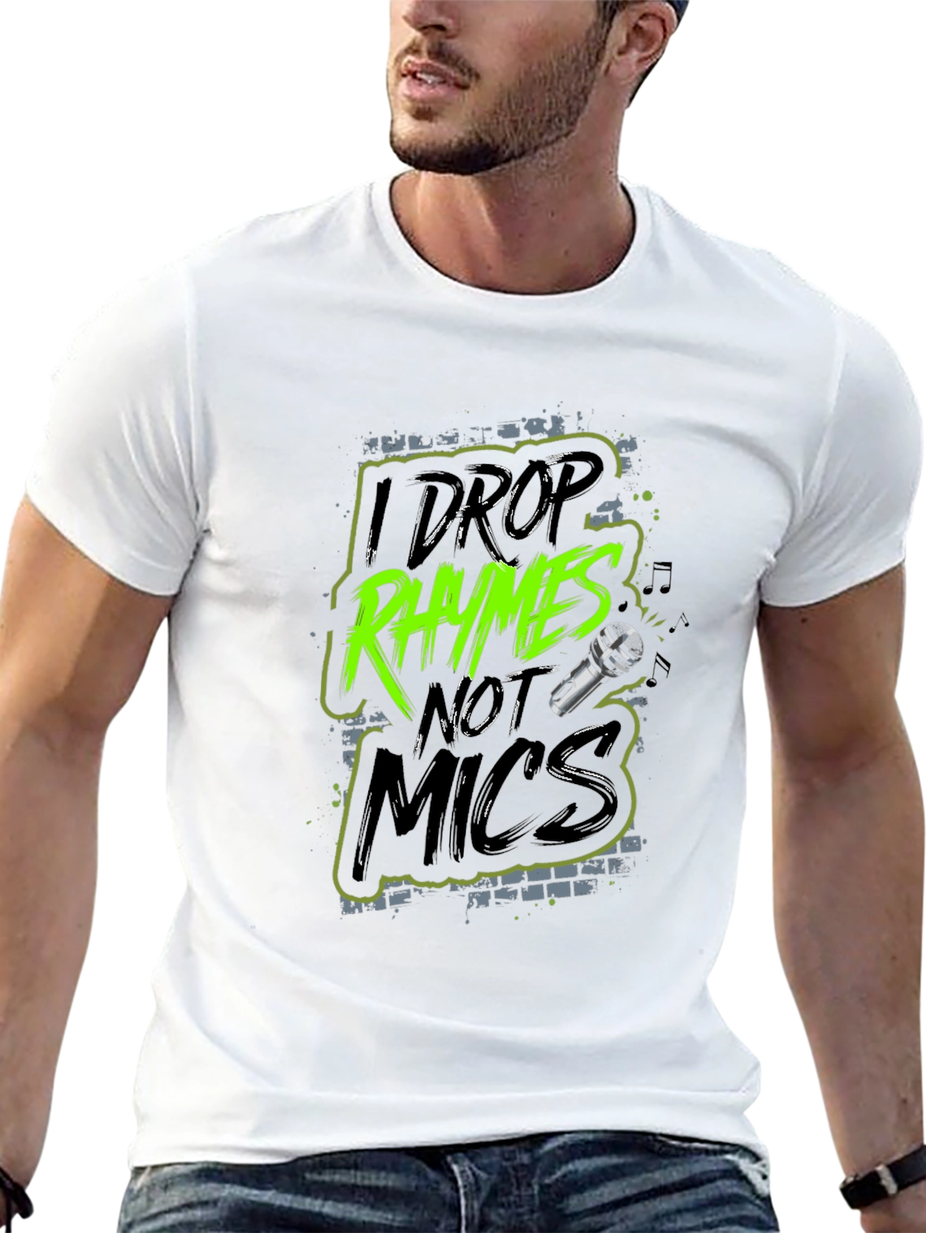 Rhymes Not Mics Graphic Tee - Cool Urban Style