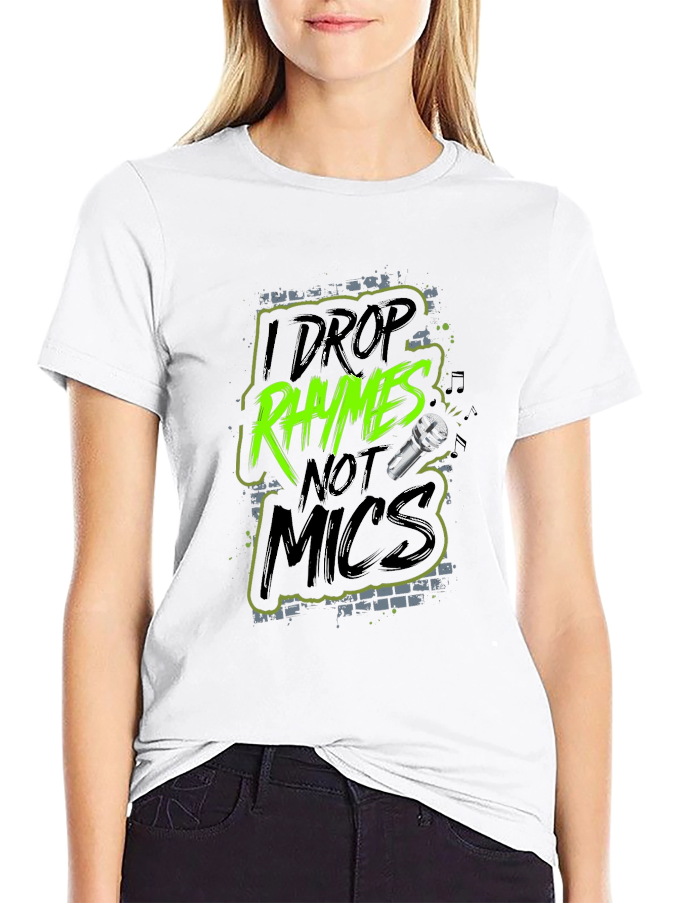 Rhymes Not Mics Graphic Tee - Cool Urban Style