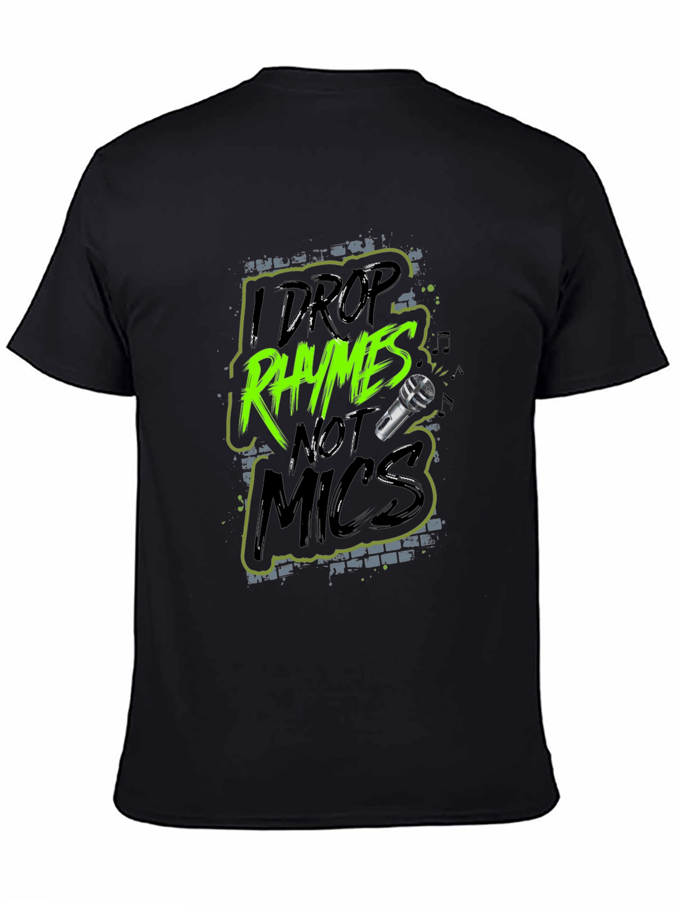 Rhymes Not Mics Graphic Tee - Cool Urban Style