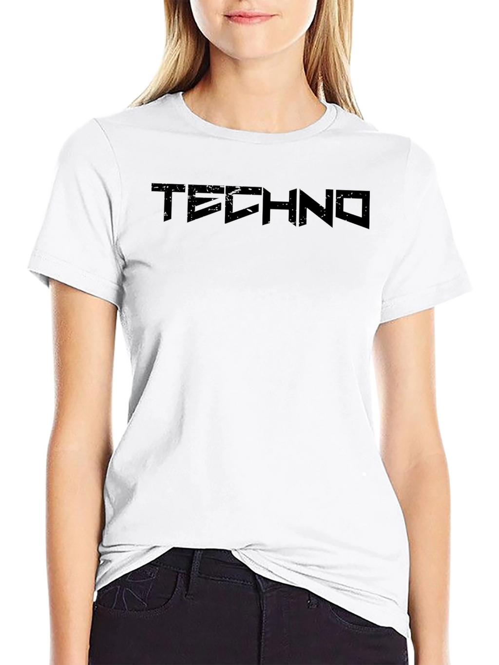 Techno Graphic Black T-Shirt - Minimalist Design