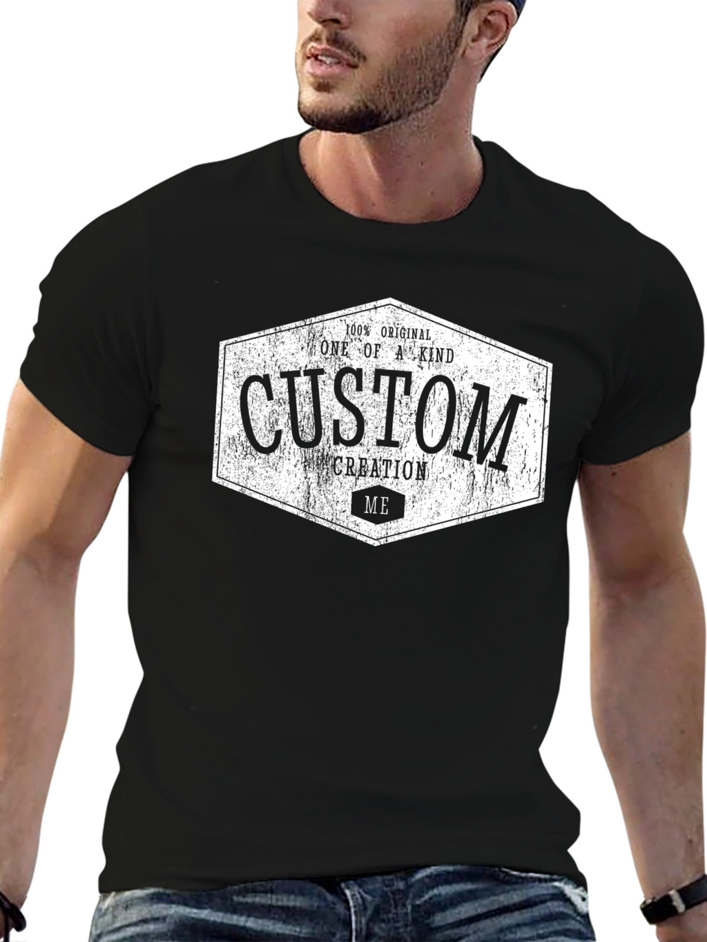 Custom Creation Graphic T-Shirt - Black