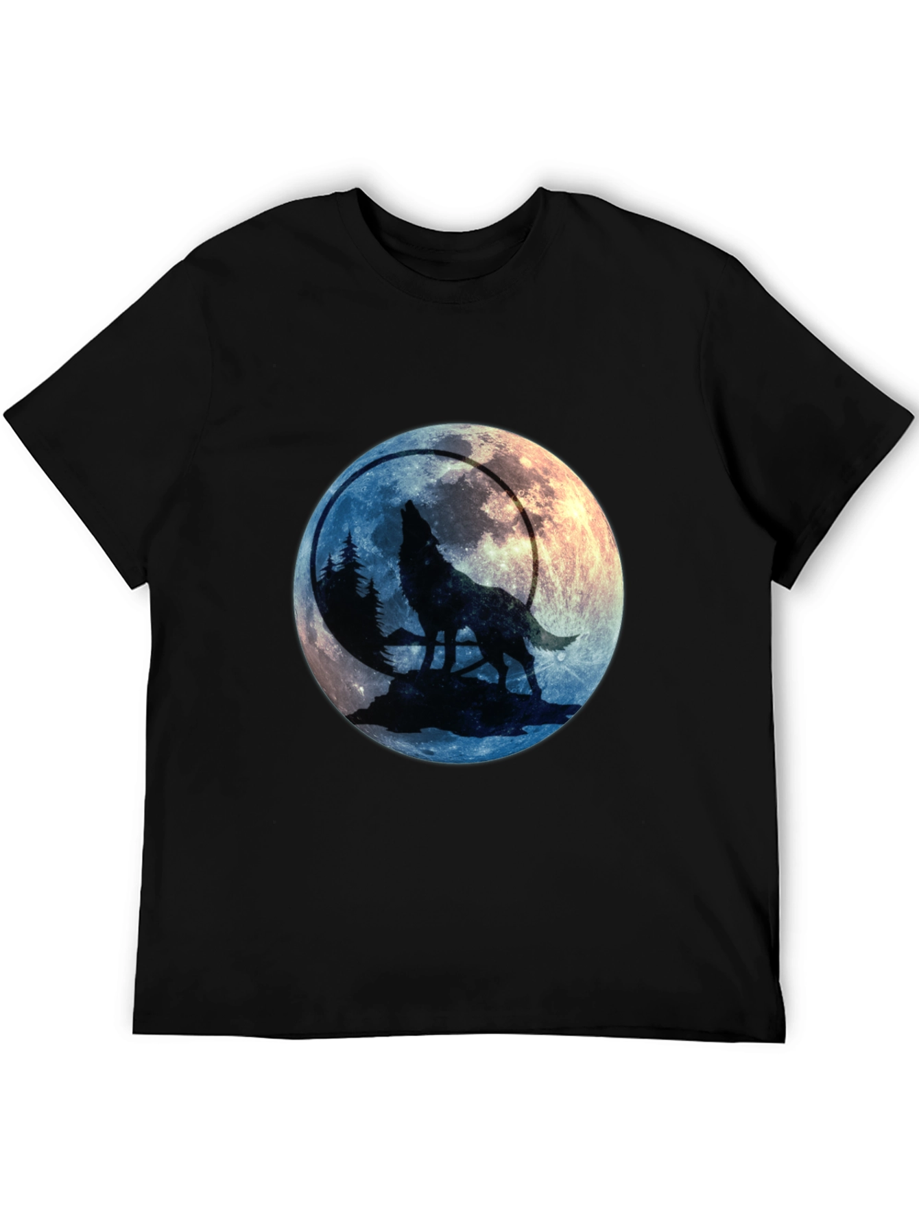 Wolf Howling at Moon Graphic Tee