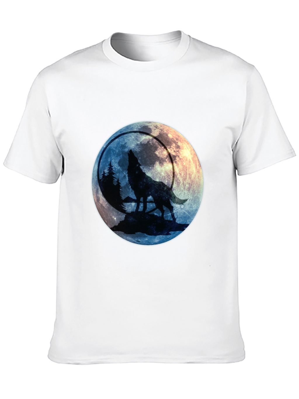 Wolf Howling at Moon Graphic Tee