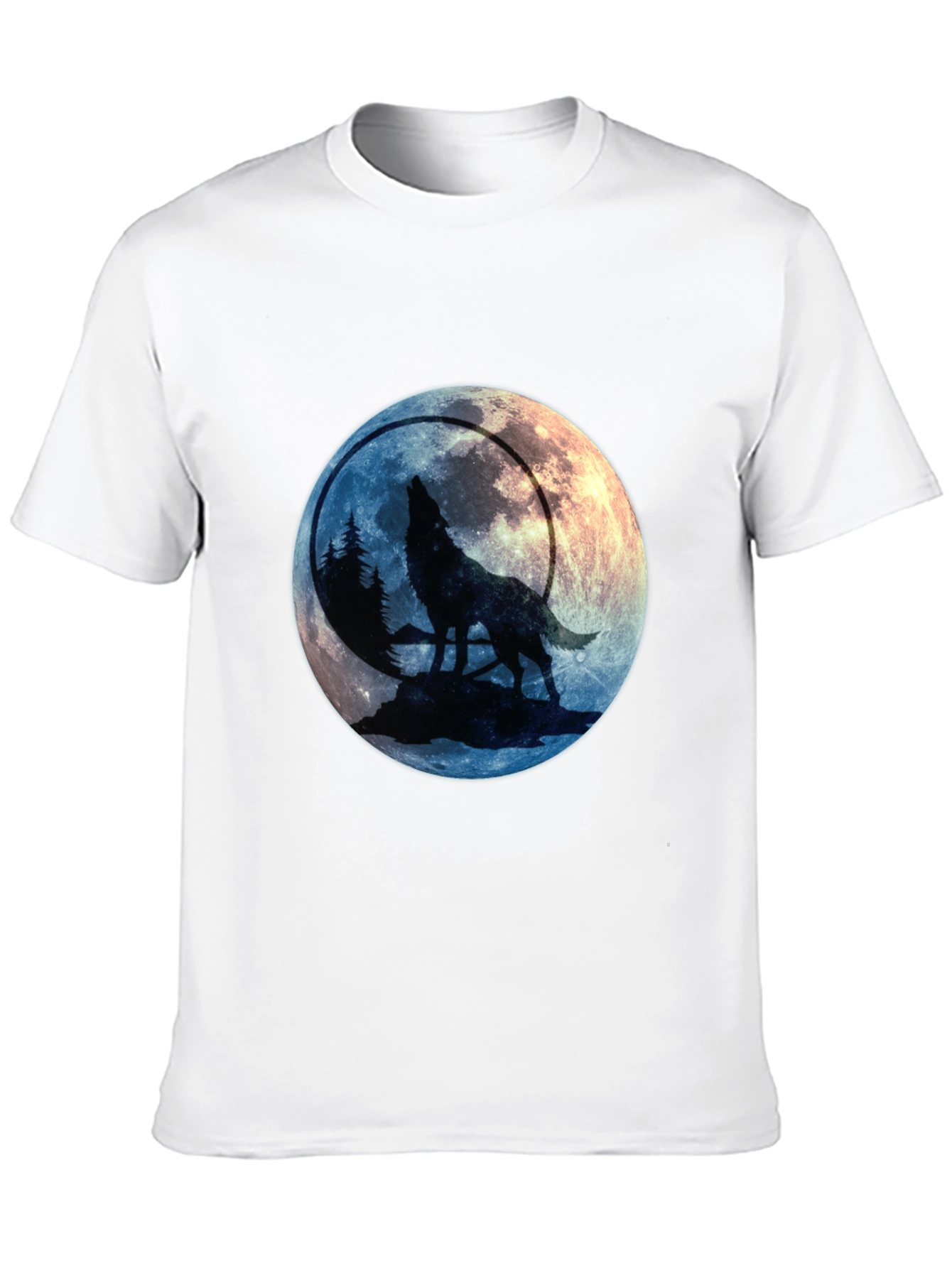 Wolf Howling at Moon Graphic Tee