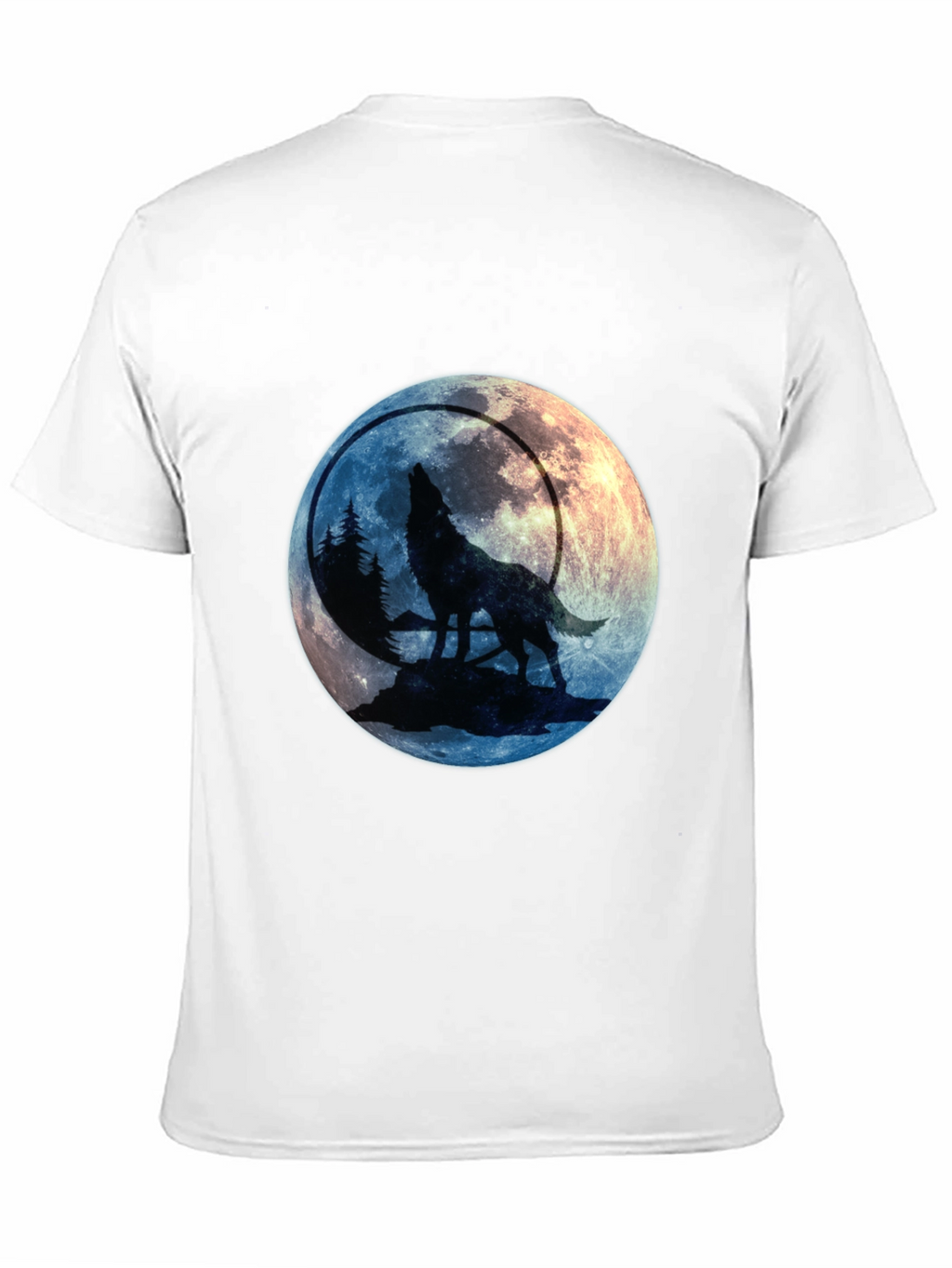 Wolf Howling at Moon Graphic Tee