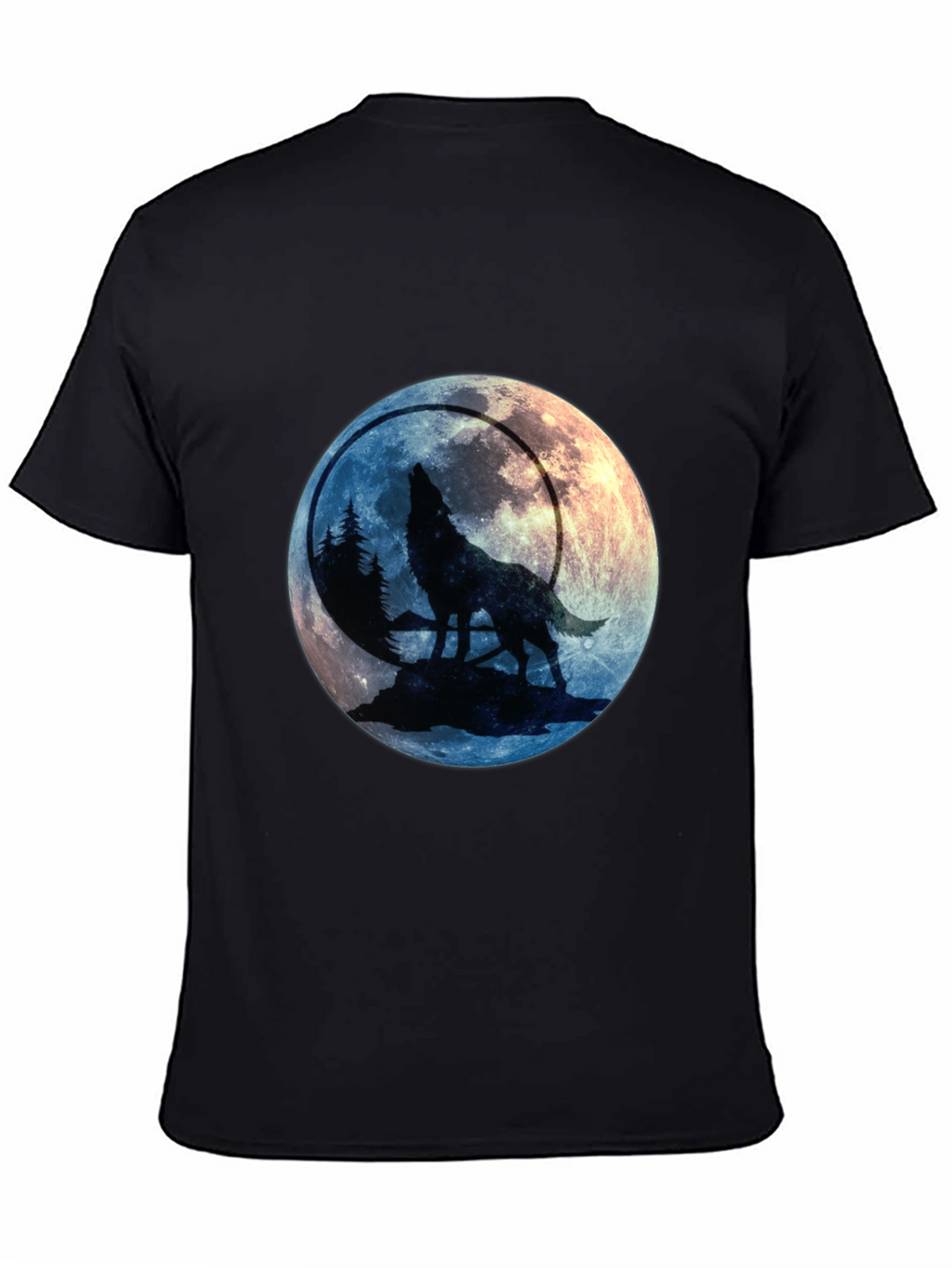 Wolf Howling at Moon Graphic Tee