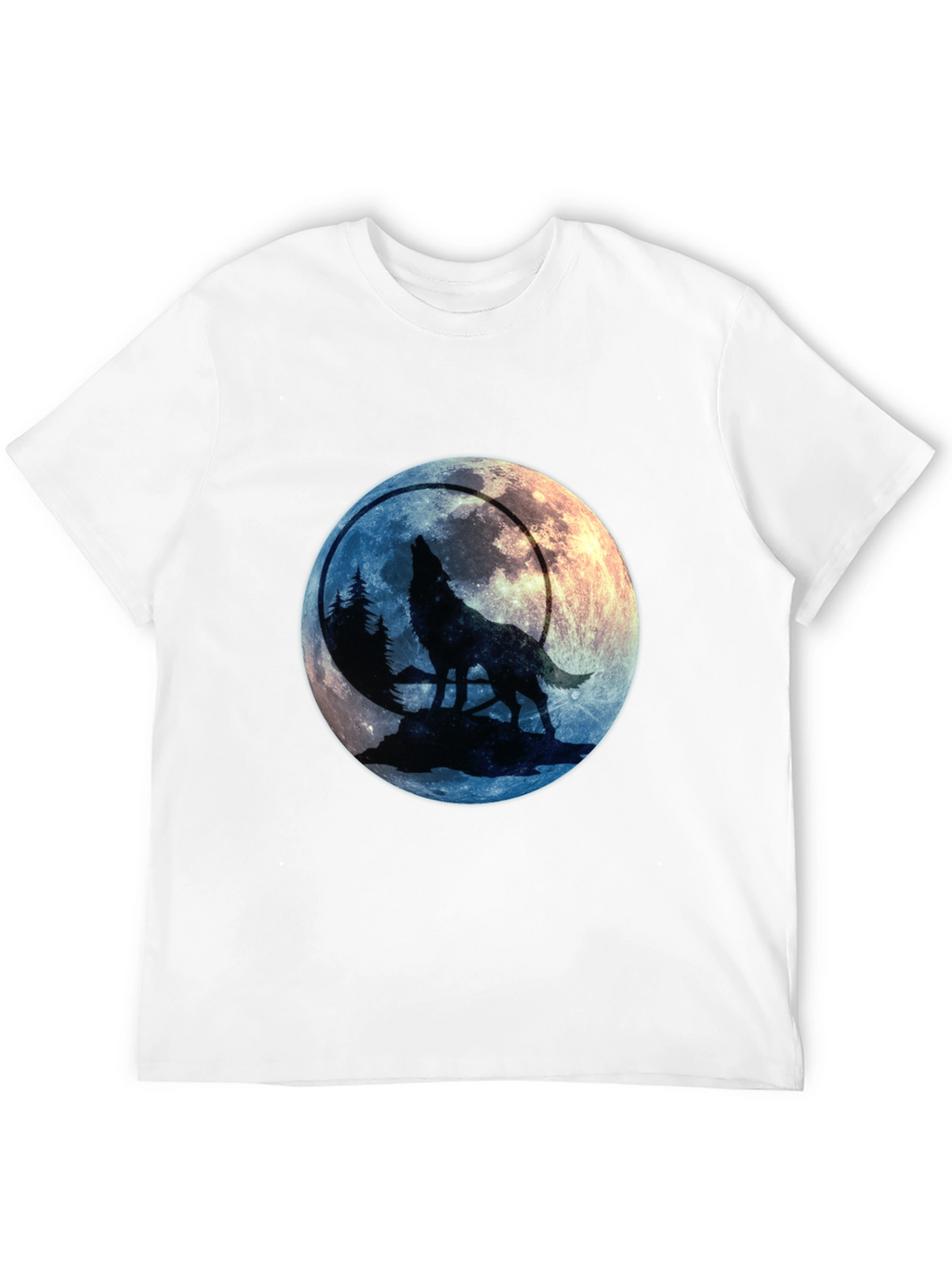 Wolf Howling at Moon Graphic Tee