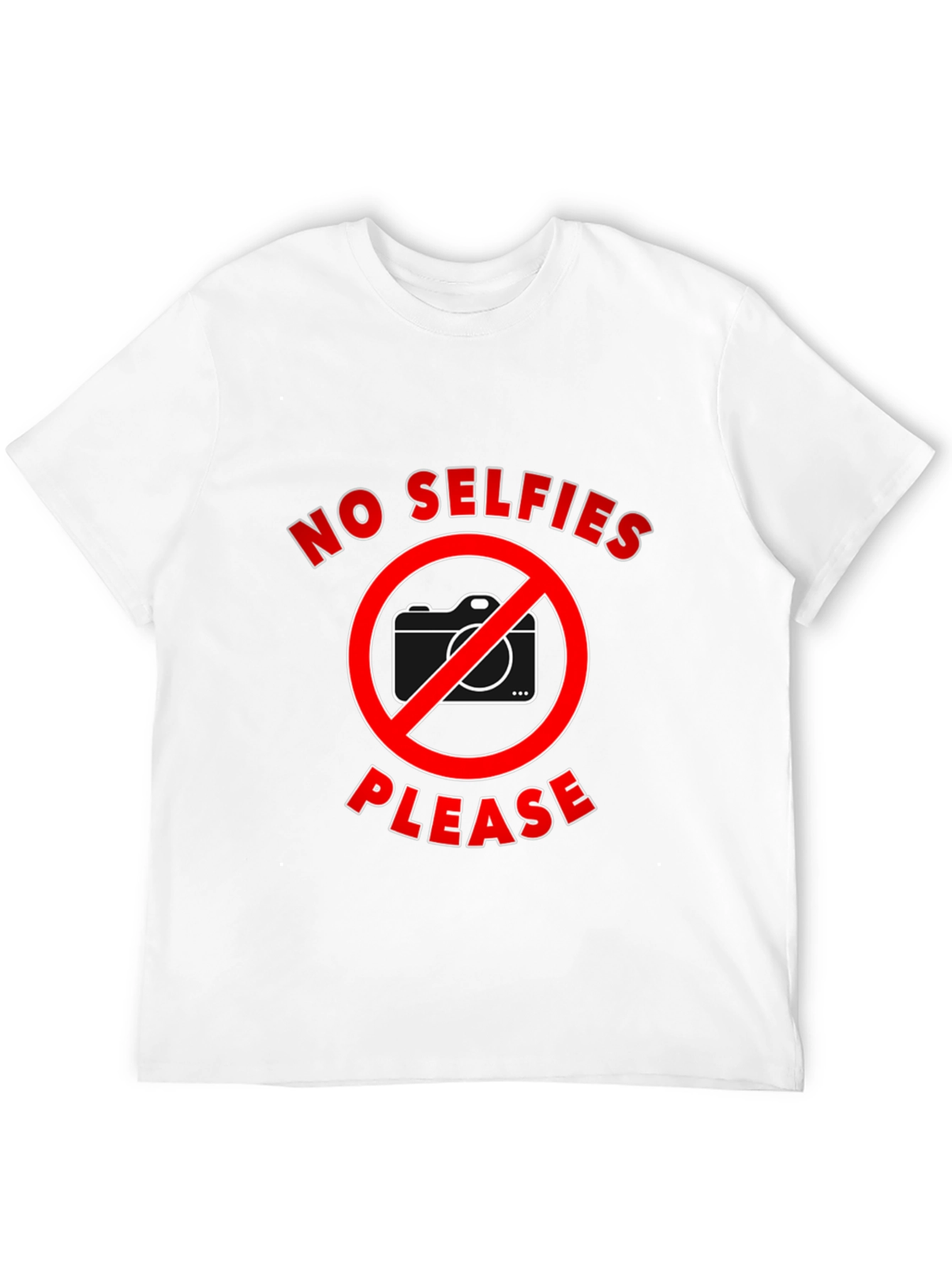 No Selfies Please T-Shirt - Funny Graphic Tee
