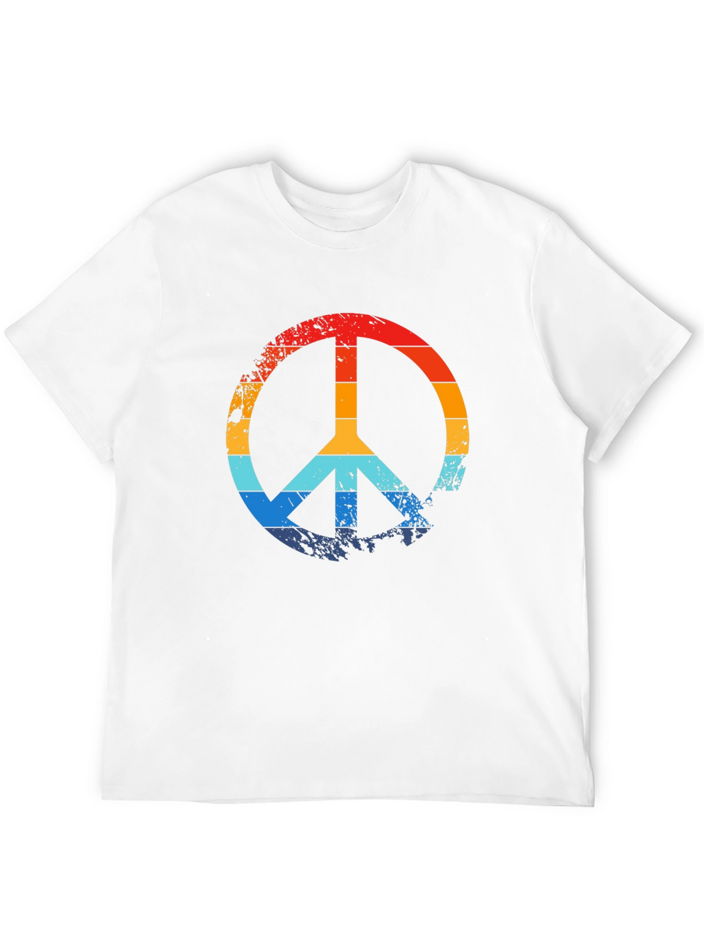 Retro Peace Sign Black Graphic T-Shirt