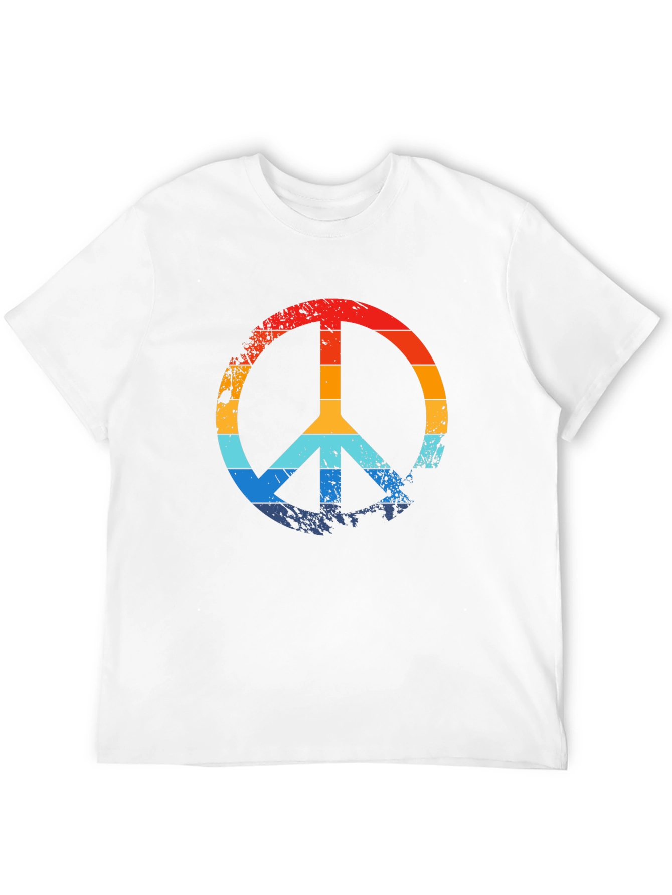 Retro Peace Sign Black Graphic T-Shirt