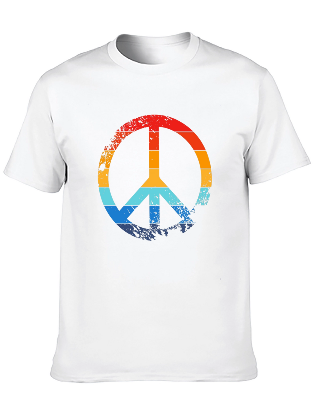 Retro Peace Sign Black Graphic T-Shirt
