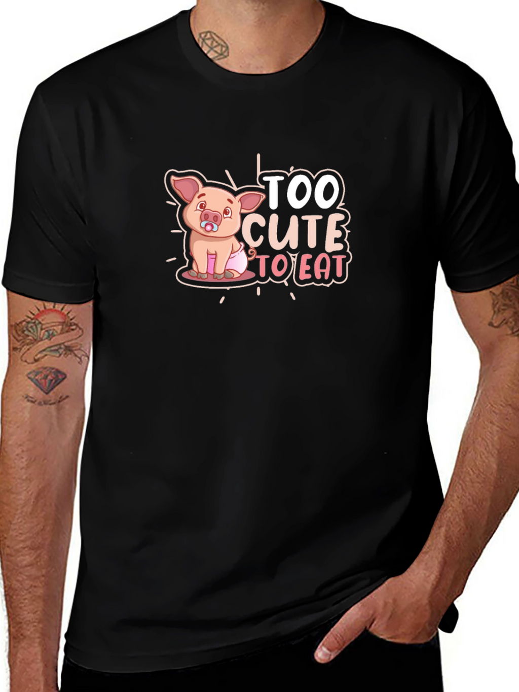 Cute Piglet Graphic Tee - Too Cute to Eat!