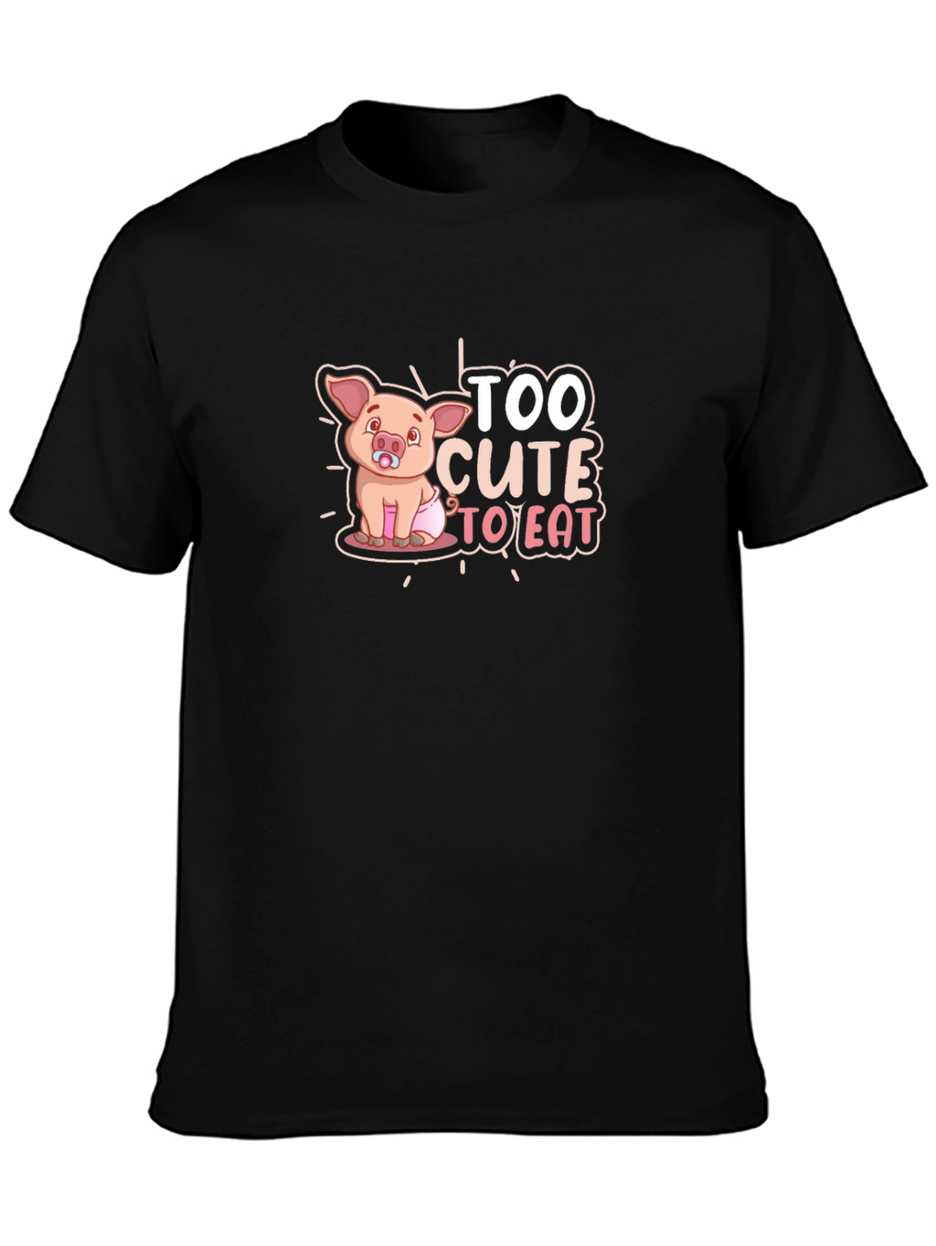 Cute Piglet Graphic Tee - Too Cute to Eat!