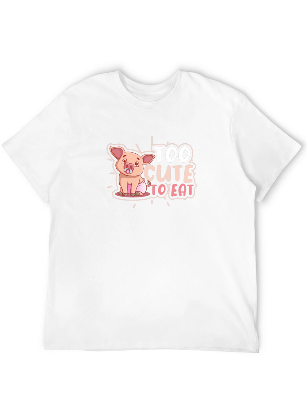 Cute Piglet Graphic Tee - Too Cute to Eat!