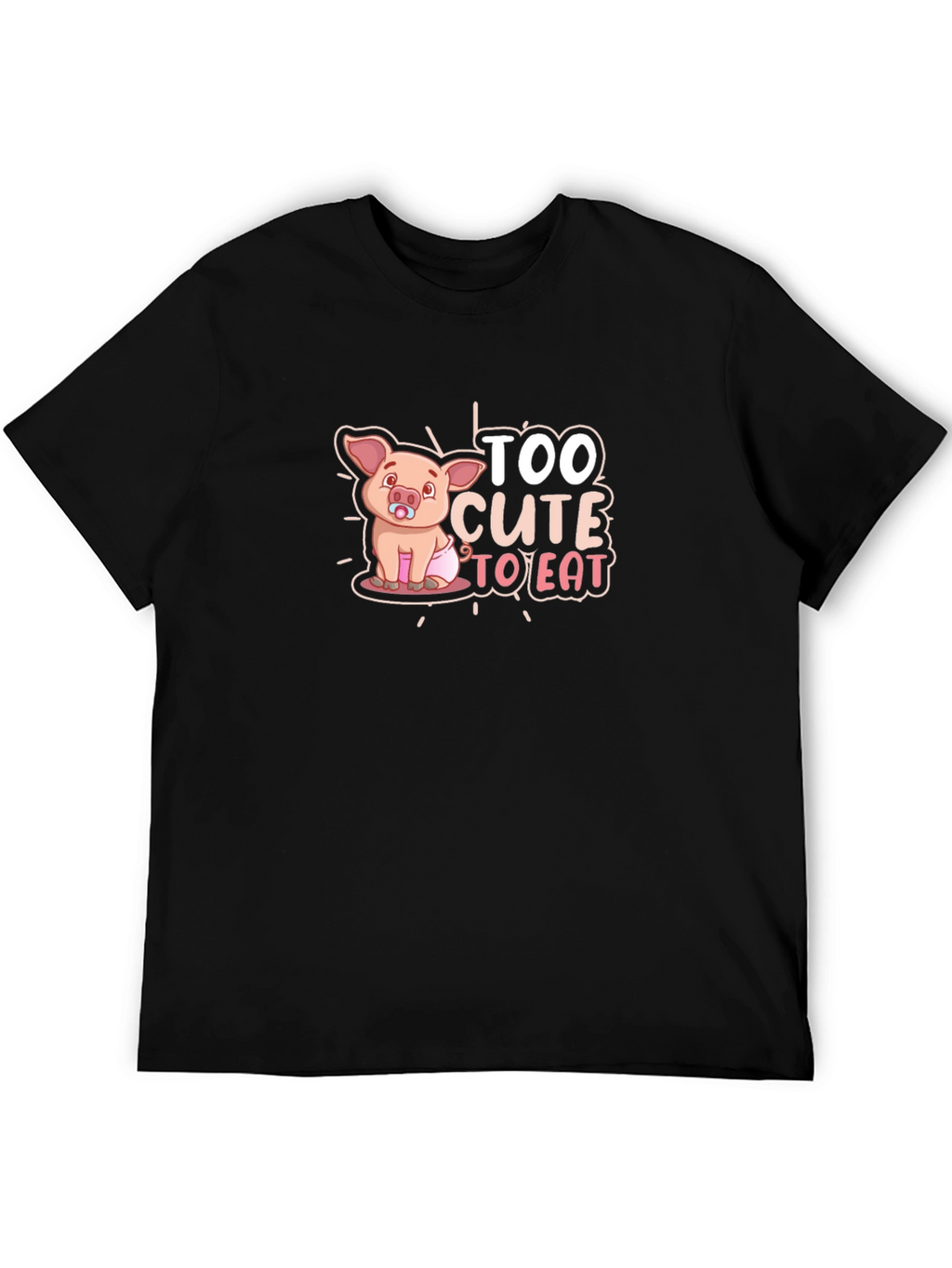 Cute Piglet Graphic Tee - Too Cute to Eat!