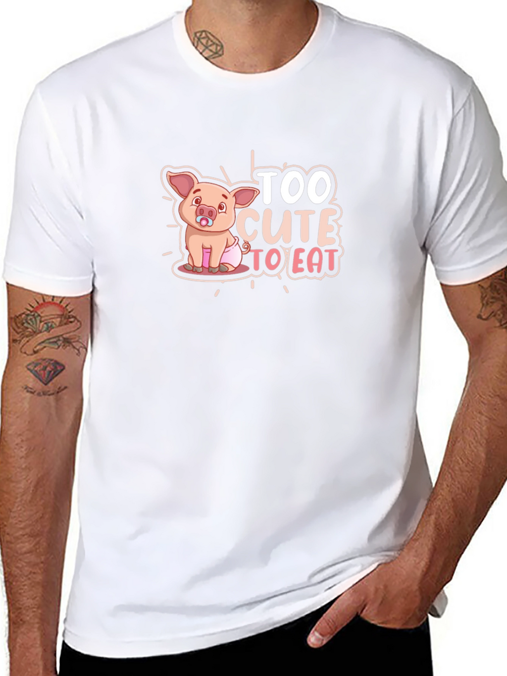 Cute Piglet Graphic Tee - Too Cute to Eat!