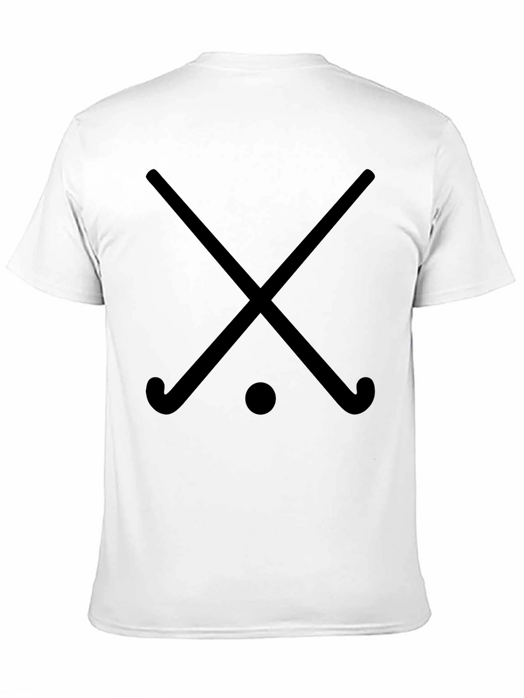 Hockey Sticks Graphic Tee - Black Cotton T-Shirt