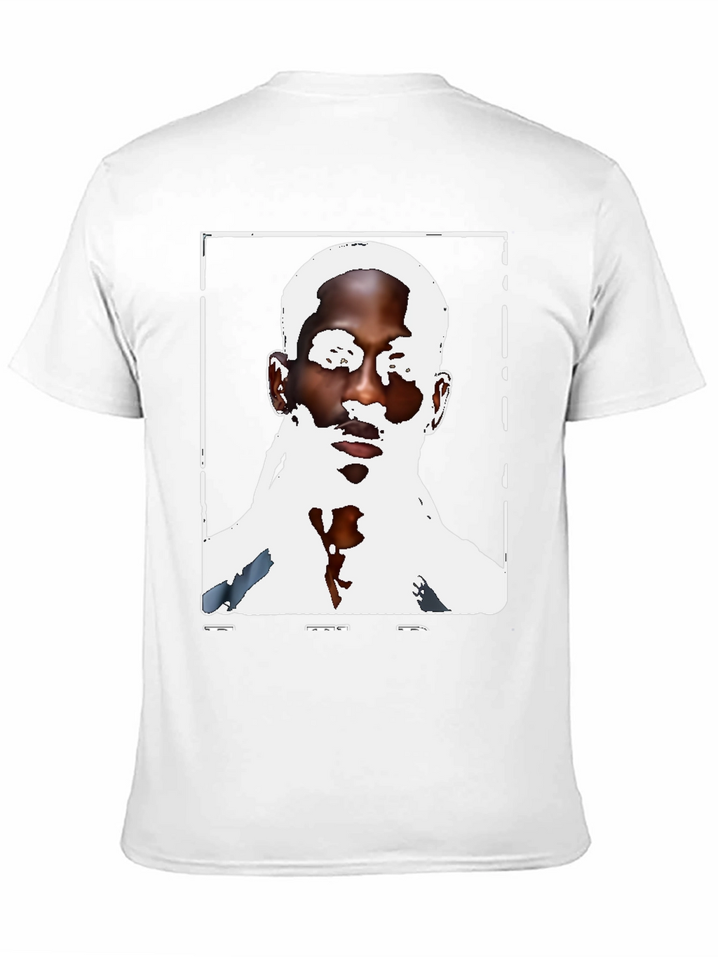Black Graphic Tee - Mans Face Print
