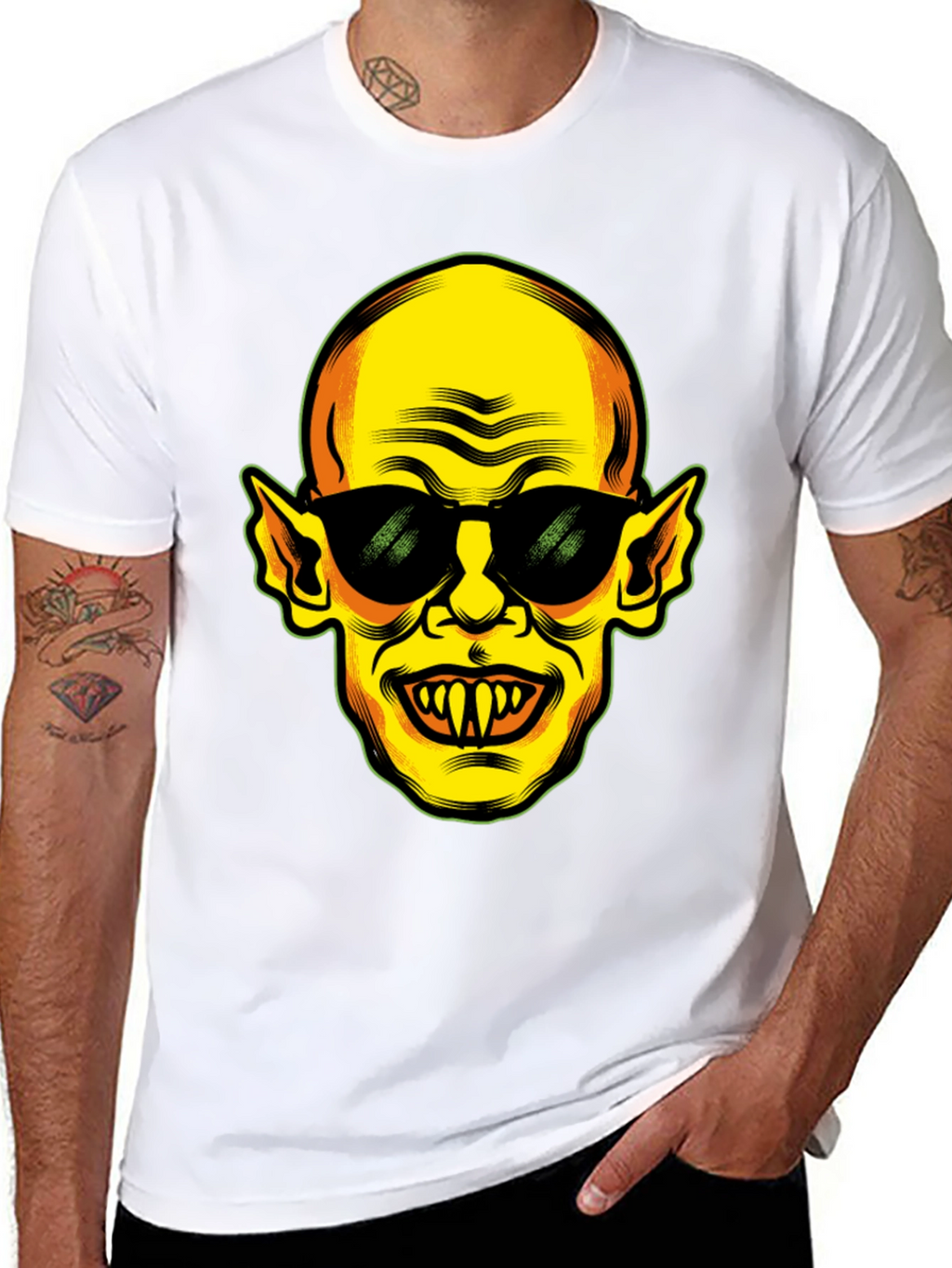 Cool Vampire Graphic Black T-Shirt