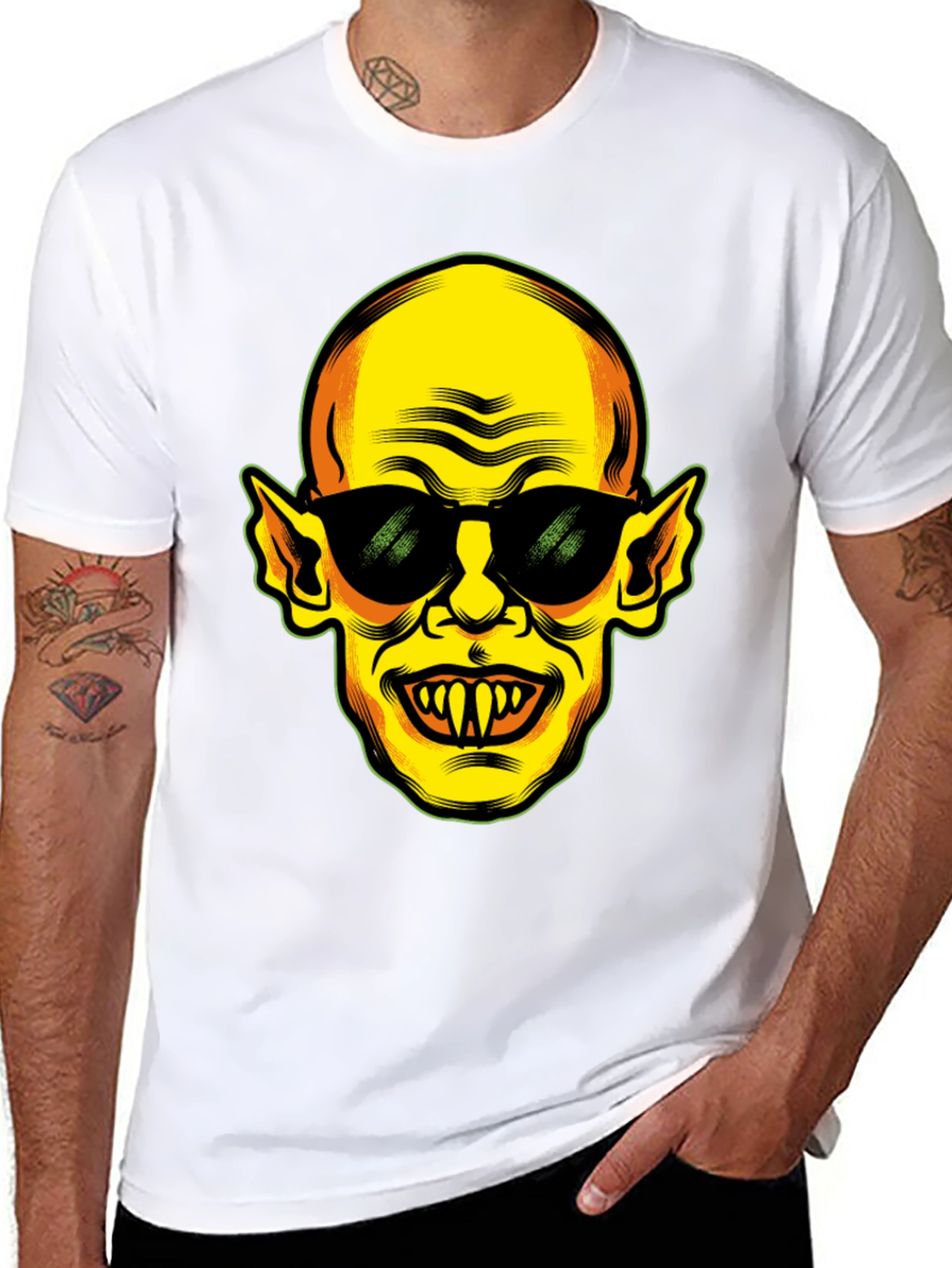 Cool Vampire Graphic Black T-Shirt