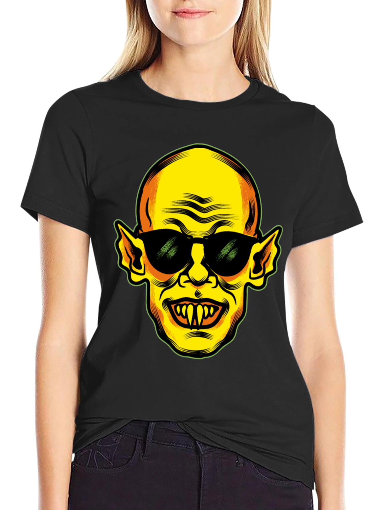 Cool Vampire Graphic Black T-Shirt