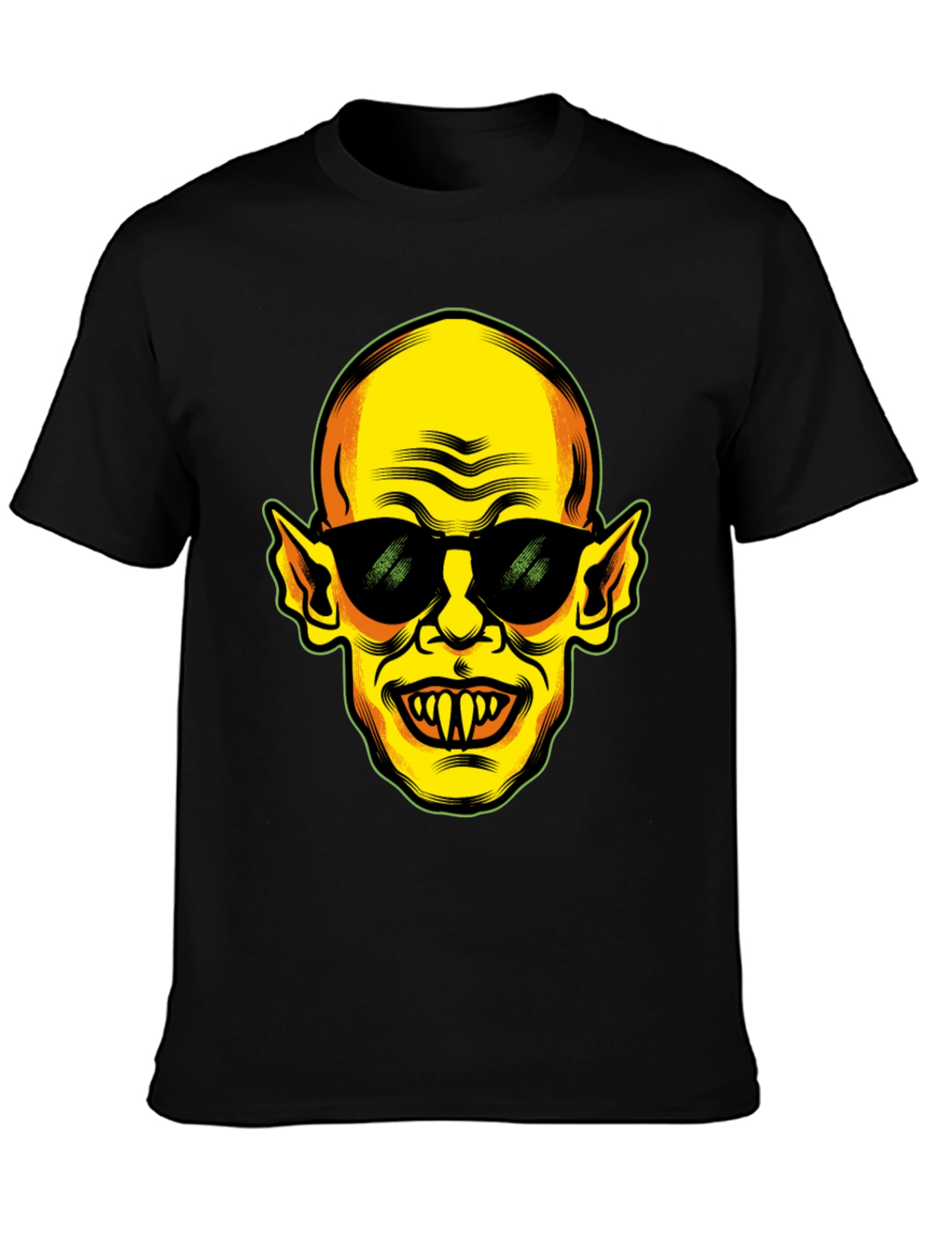 Cool Vampire Graphic Black T-Shirt