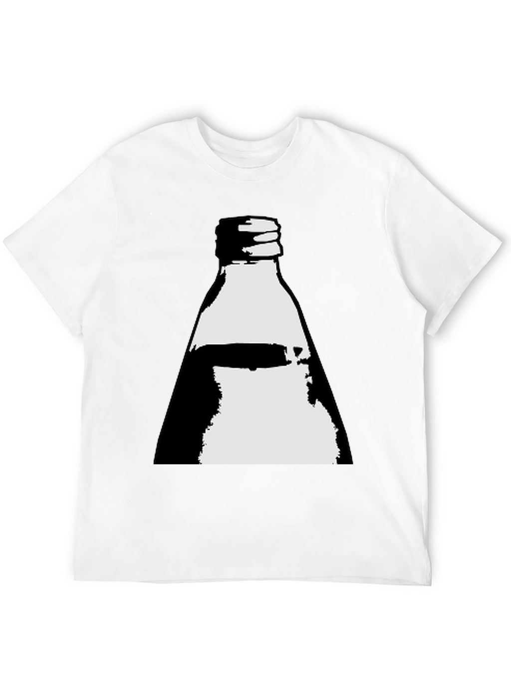 Bottle Graphic Tee - Black Cotton Blend