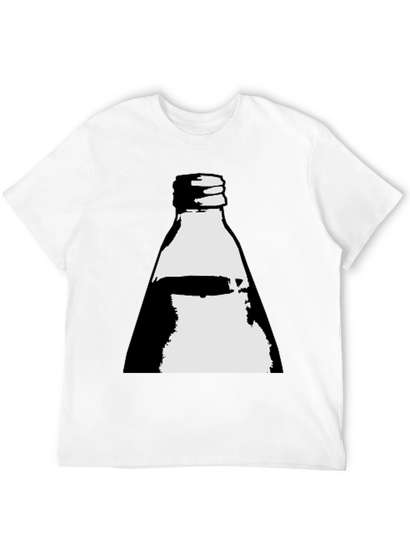 Bottle Graphic Tee - Black Cotton Blend