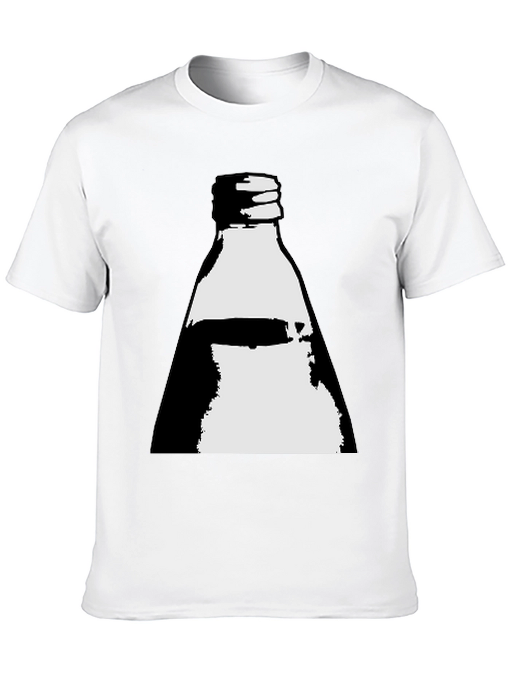 Bottle Graphic Tee - Black Cotton Blend