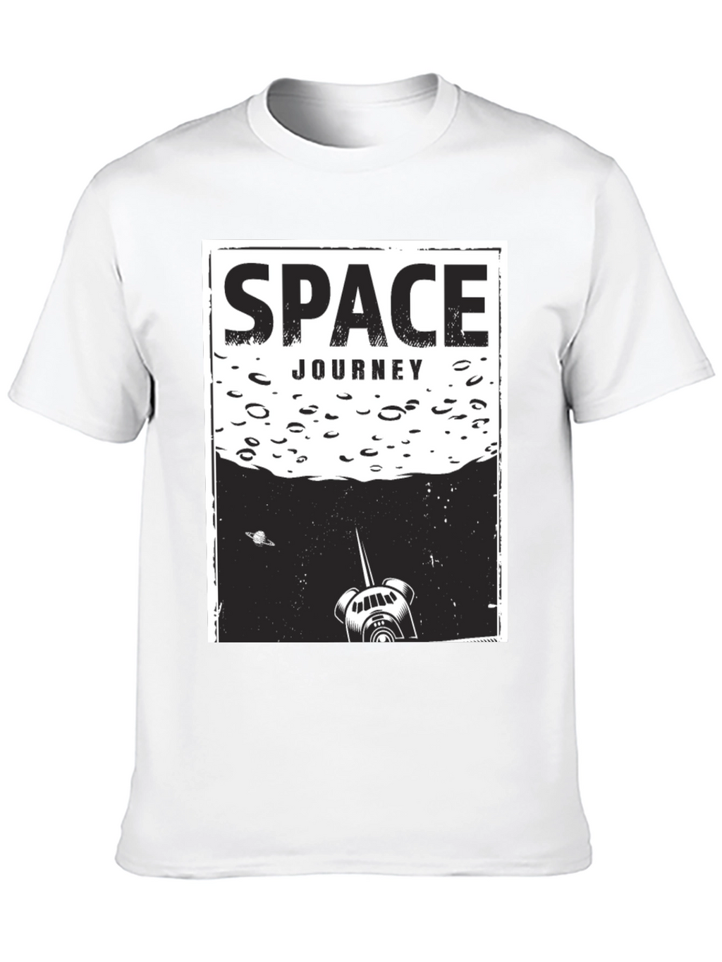 Space Journey Graphic T-Shirt - Unisex Black Tee